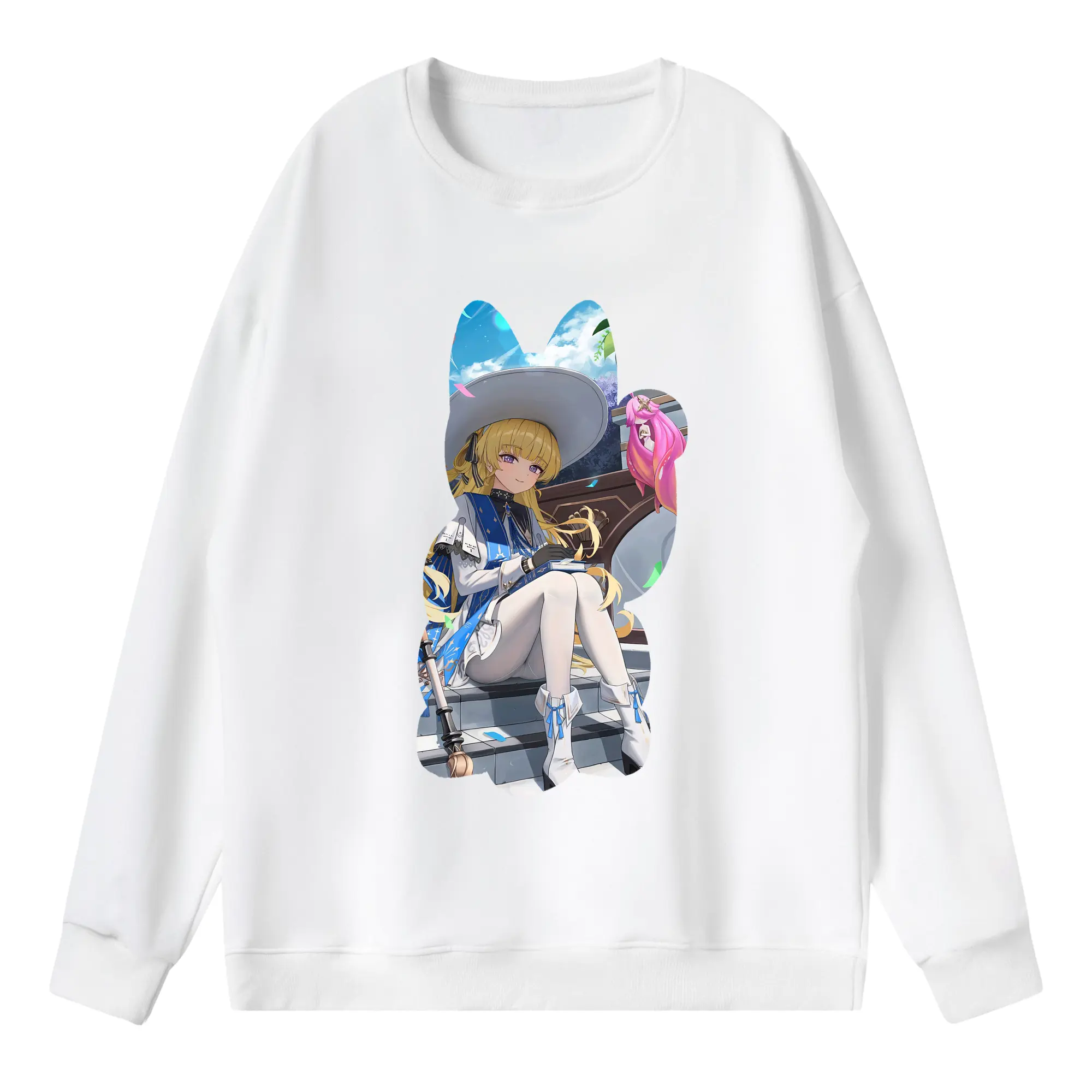 鳴潮 グッズ フィービー - 薄手 クルーネック スウェット 裏毛260g · ポリエステル 春秋向け カジュアル 男女兼用 · トレーナー デイリー スポーツ 散歩に最適