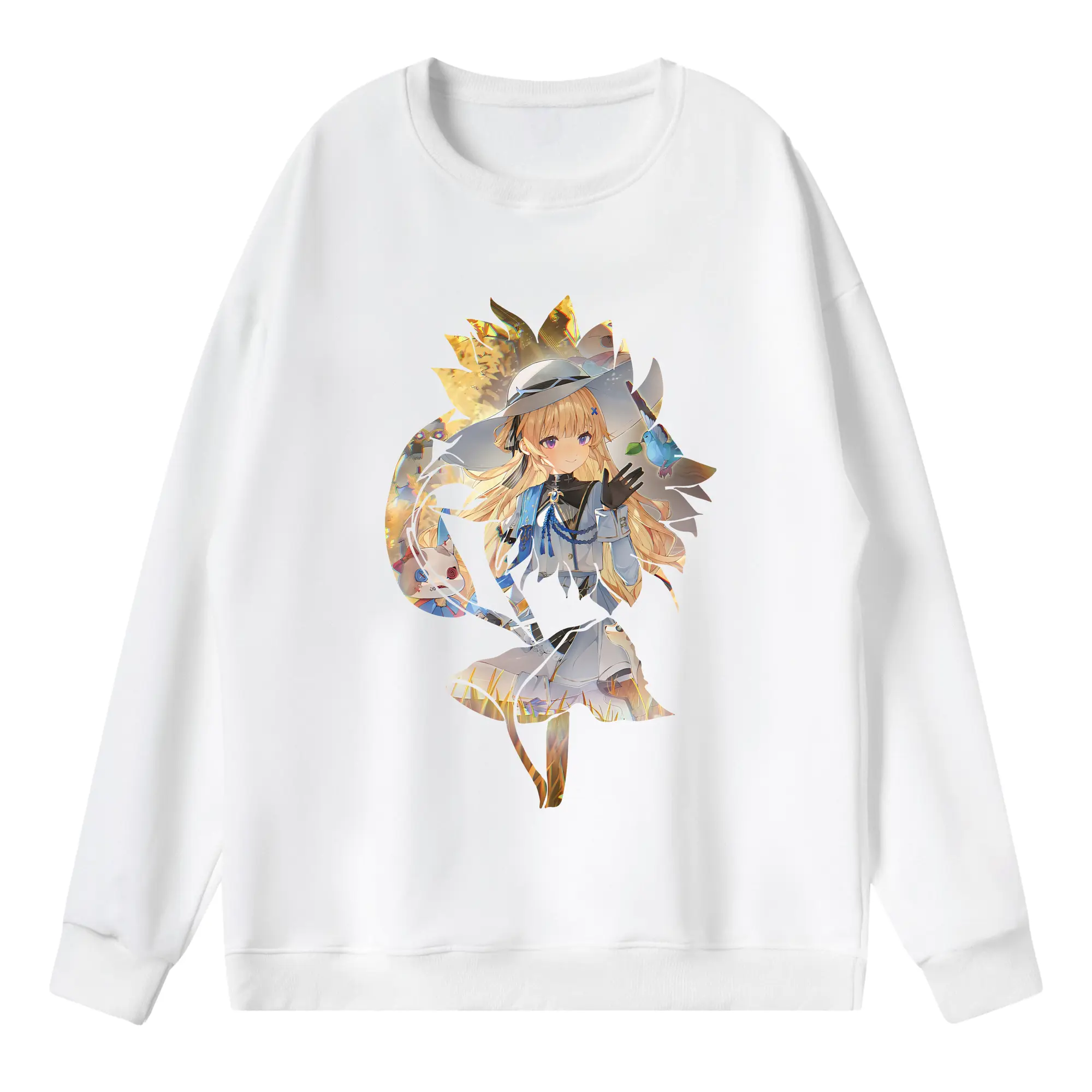 鳴潮 グッズ フィービー - 薄手 クルーネック スウェット 裏毛260g · ポリエステル 春秋向け カジュアル 男女兼用 · トレーナー デイリー スポーツ 散歩に最適