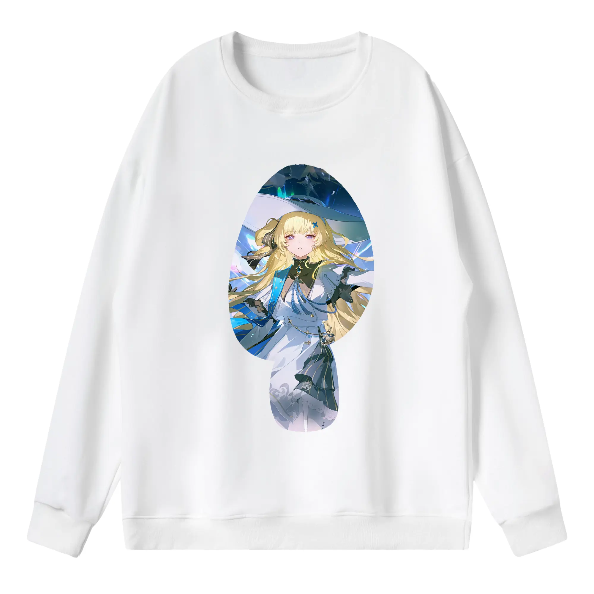 鳴潮 グッズ フィービー - 薄手 クルーネック スウェット 裏毛260g · ポリエステル 春秋向け カジュアル 男女兼用 · トレーナー デイリー スポーツ 散歩に最適