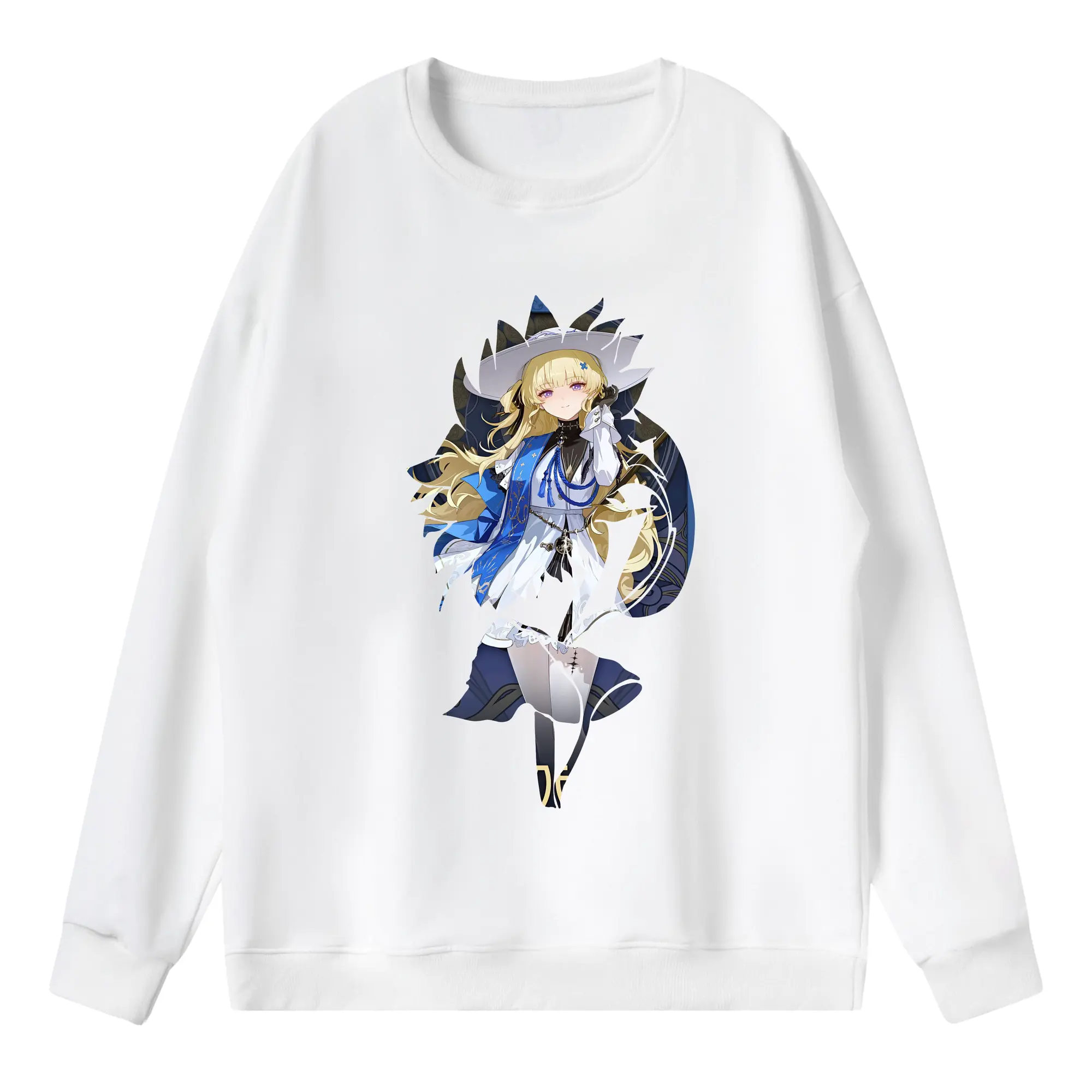 鳴潮 グッズ フィービー - 薄手 クルーネック スウェット 裏毛260g · ポリエステル 春秋向け カジュアル 男女兼用 · トレーナー デイリー スポーツ 散歩に最適