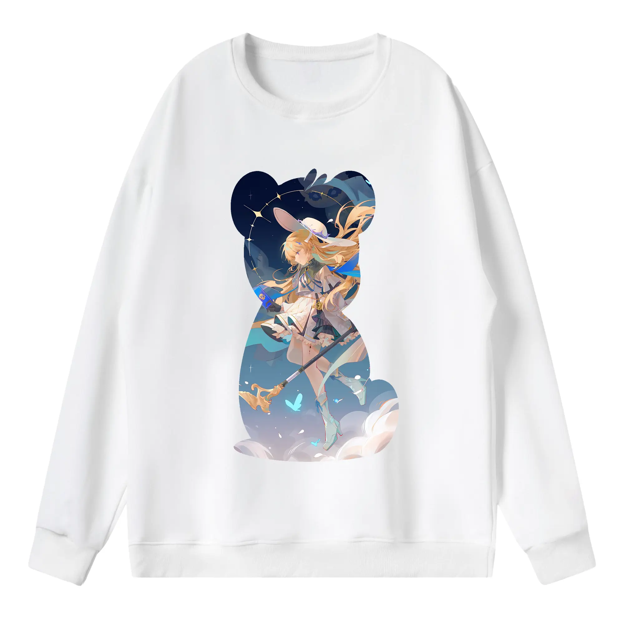 鳴潮 グッズ フィービー - 薄手 クルーネック スウェット 裏毛260g · ポリエステル 春秋向け カジュアル 男女兼用 · トレーナー デイリー スポーツ 散歩に最適