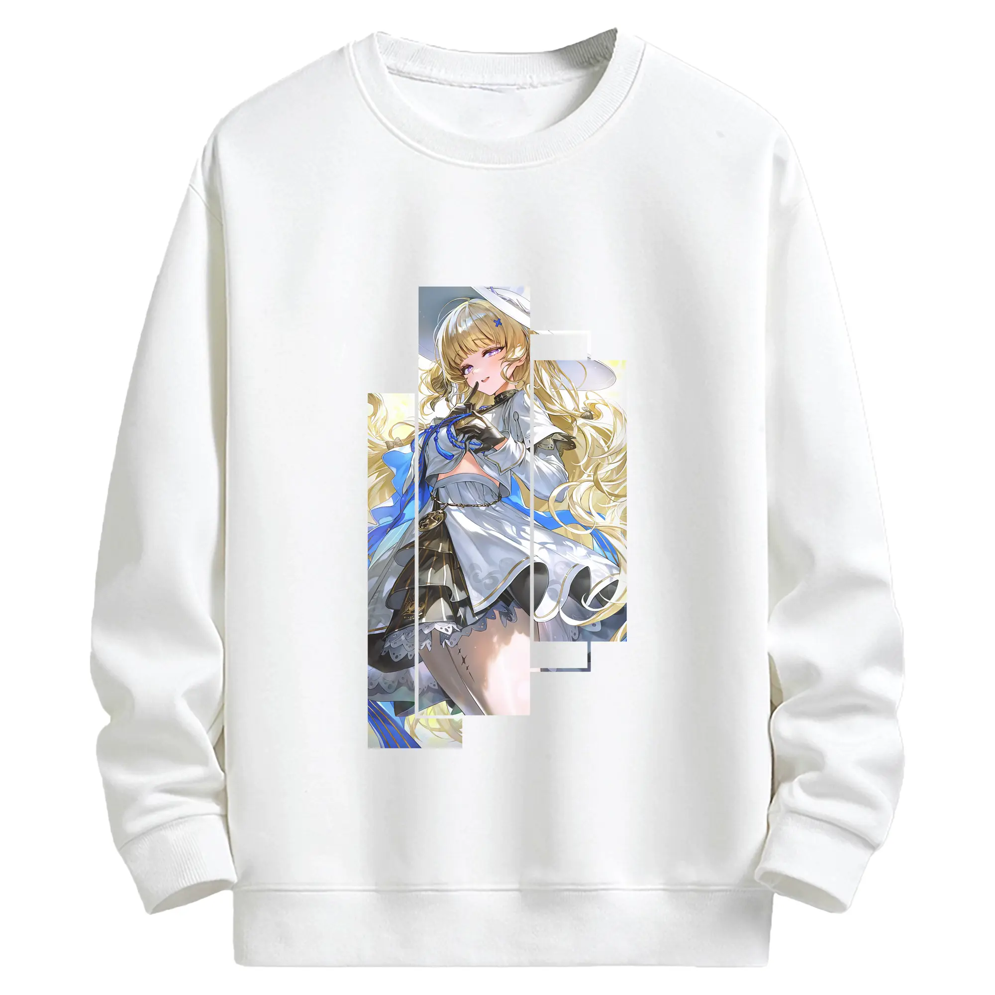 鳴潮 グッズ フィービー - キッズ クルーネックスウェットシャツ ・ フロントプリント ・ 綿80％ ポリエステル20％ ・ 快適 通学 スポーツ 日常使い お散歩用