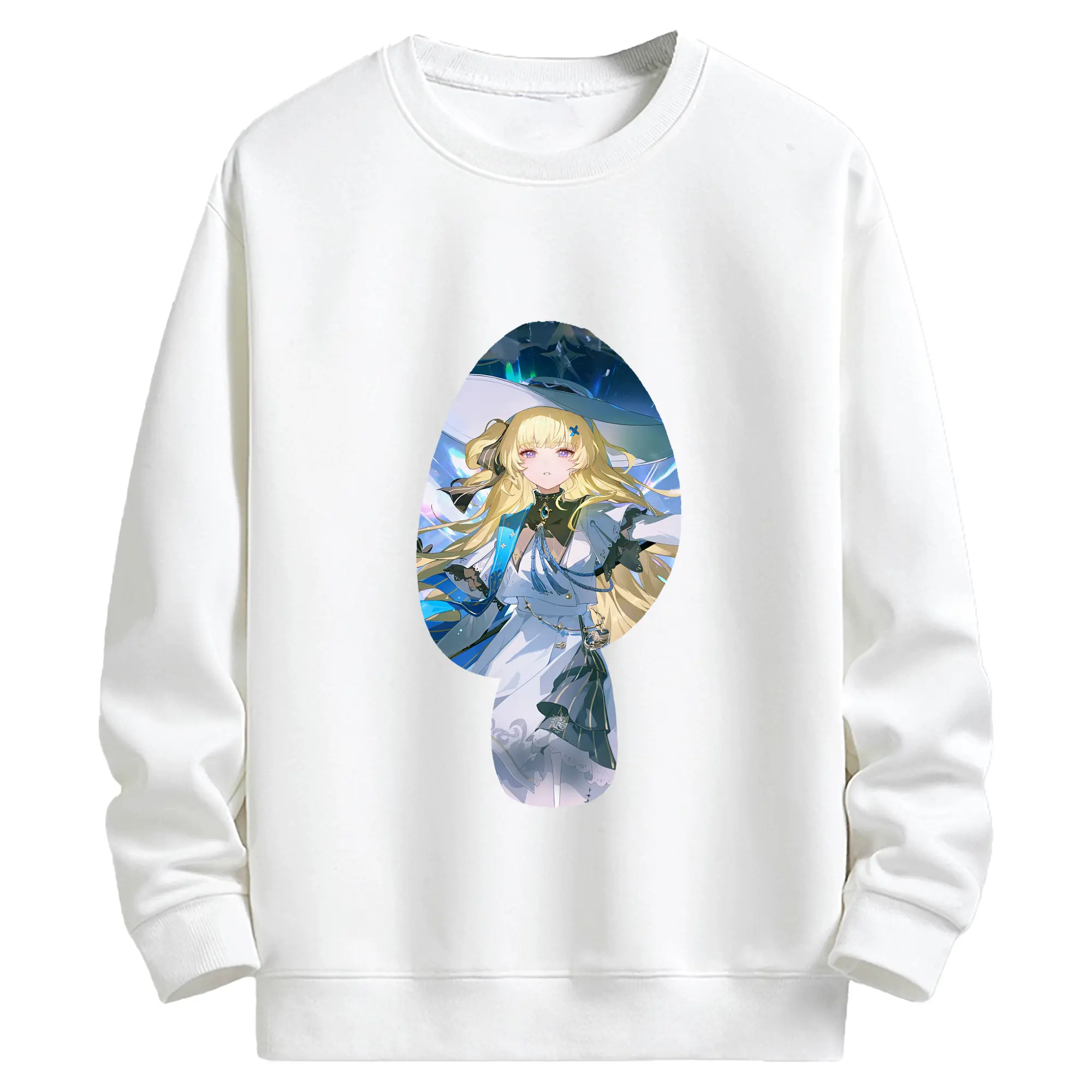 鳴潮 グッズ フィービー - キッズ クルーネックスウェットシャツ ・ フロントプリント ・ 綿80％ ポリエステル20％ ・ 快適 通学 スポーツ 日常使い お散歩用