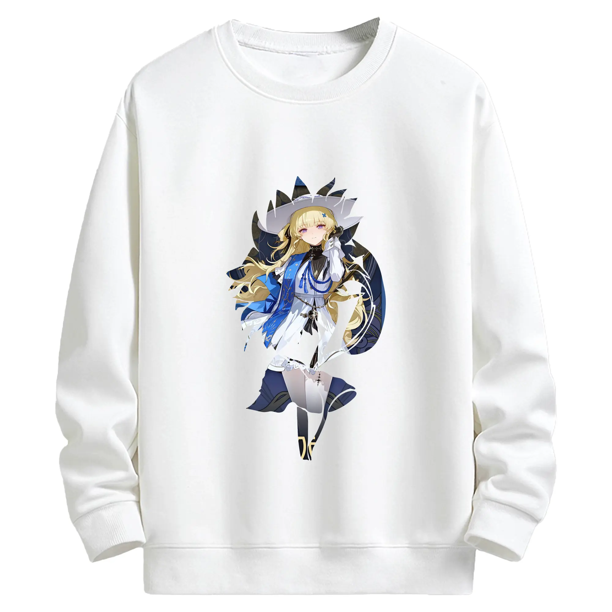 鳴潮 グッズ フィービー - キッズ クルーネックスウェットシャツ ・ フロントプリント ・ 綿80％ ポリエステル20％ ・ 快適 通学 スポーツ 日常使い お散歩用