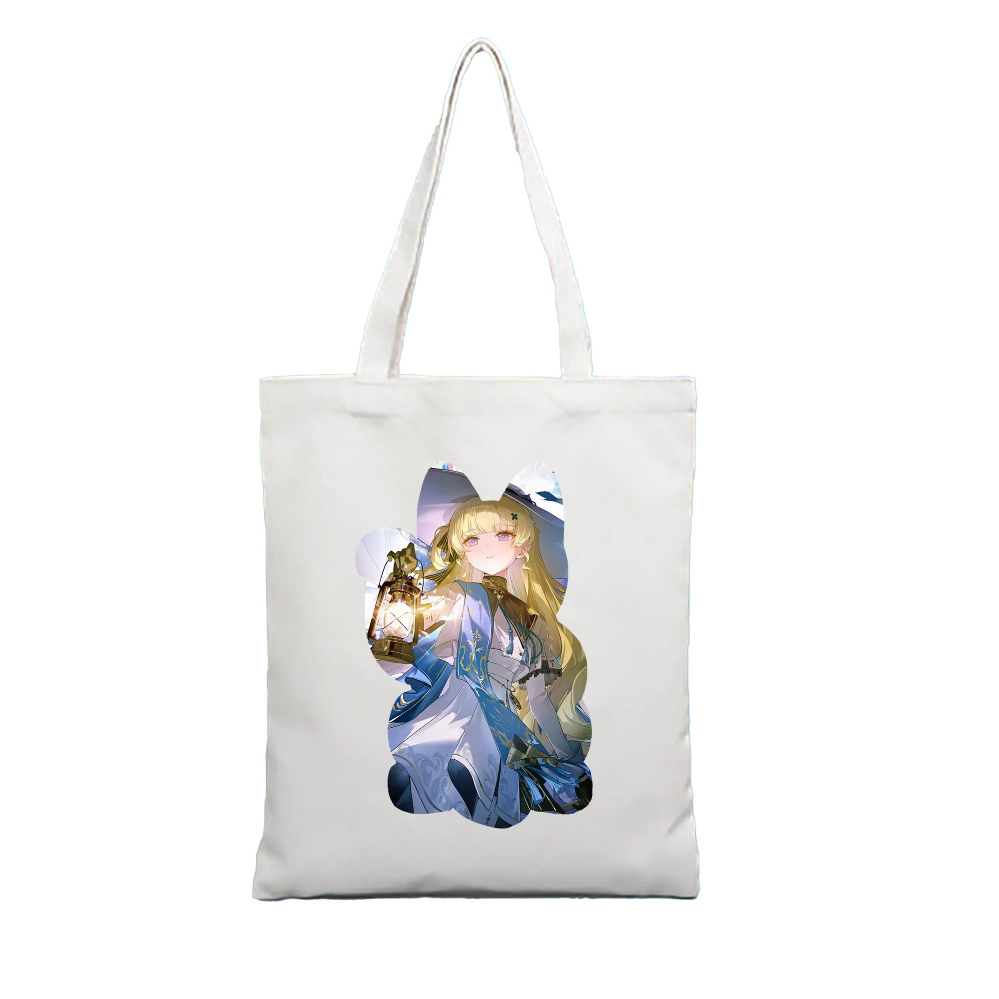 鳴潮 グッズ フィービー - 縦型キャンバス手提げバッグ（トートバッグ） ・ キャンバス素材 ・ ショッピング用 ・ 軽量 丈夫 お手入れ簡単