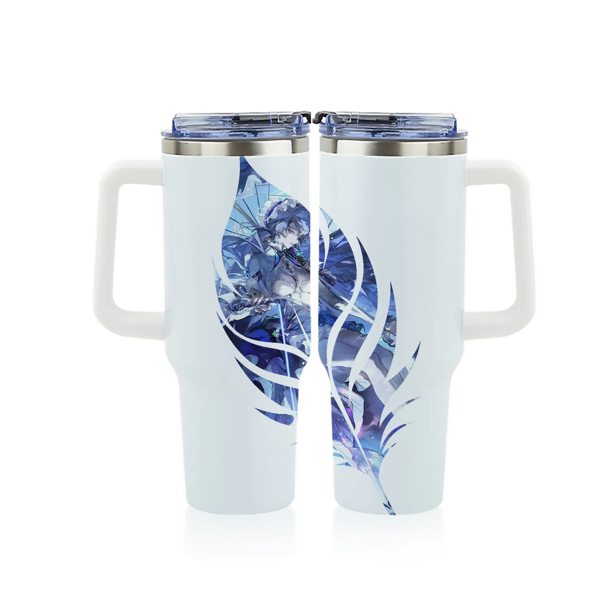 鳴潮 グッズ カンタレラ - 1200mL フルプリント車用タンブラー ・ 304ステンレス 内側 ・ 201ステンレス 外側 ・ 保温 保冷 ・ 通勤 ドライブ アウトドア用