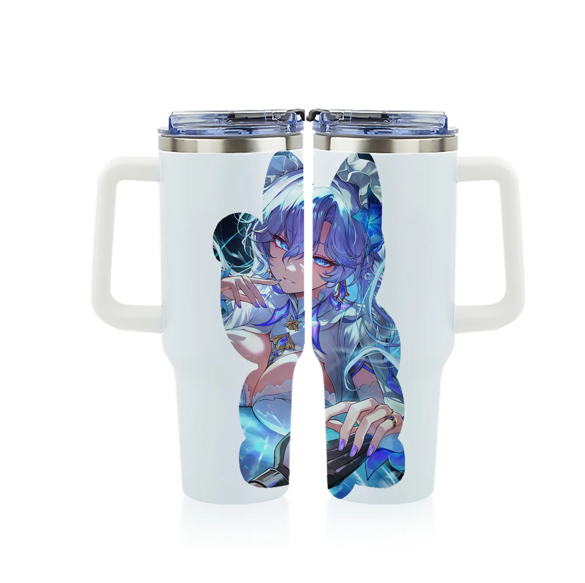 鳴潮 グッズ カンタレラ - 1200mL フルプリント車用タンブラー ・ 304ステンレス 内側 ・ 201ステンレス 外側 ・ 保温 保冷 ・ 通勤 ドライブ アウトドア用