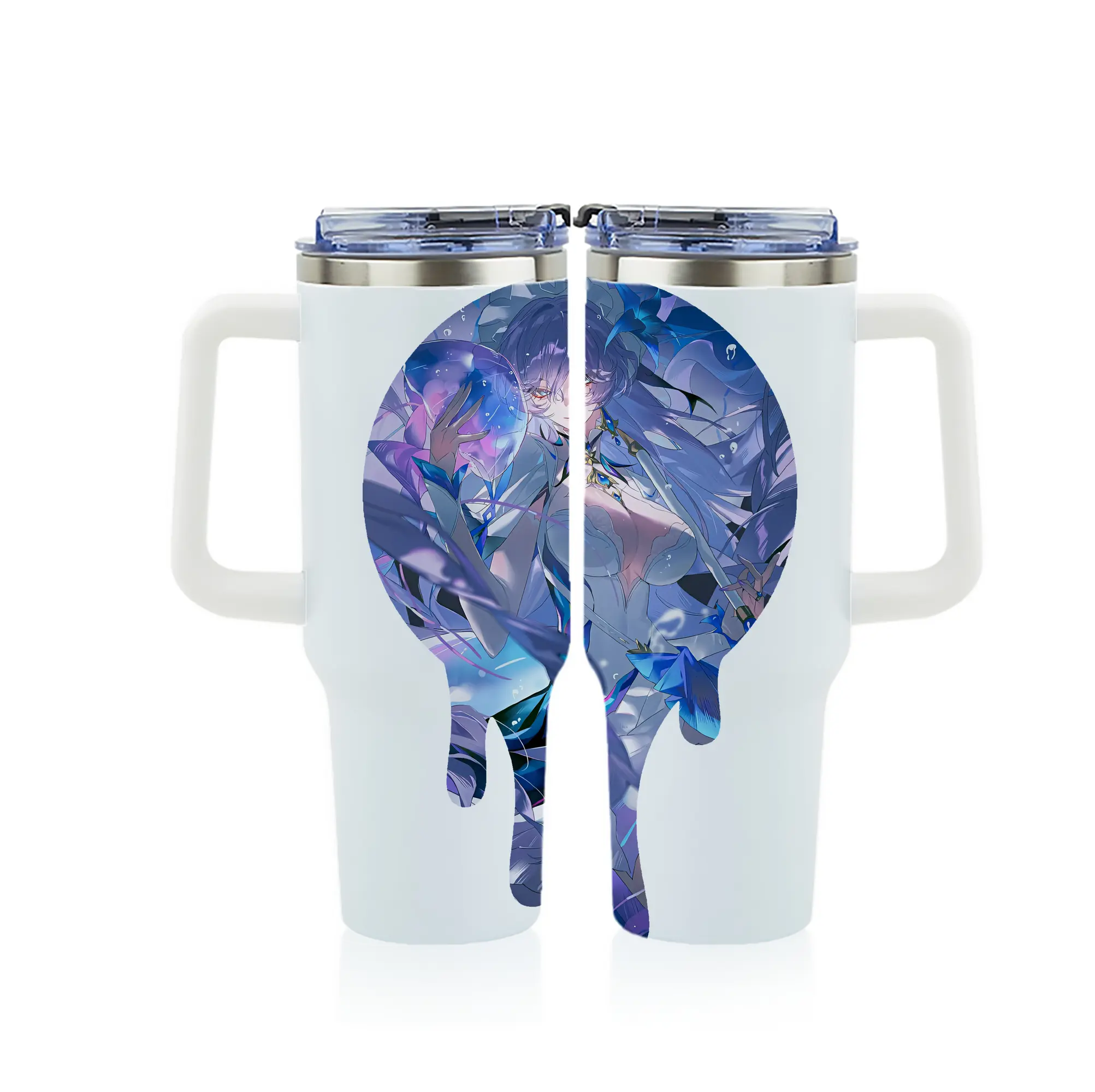 鳴潮 グッズ カンタレラ - 1200mL フルプリント車用タンブラー ・ 304ステンレス 内側 ・ 201ステンレス 外側 ・ 保温 保冷 ・ 通勤 ドライブ アウトドア用