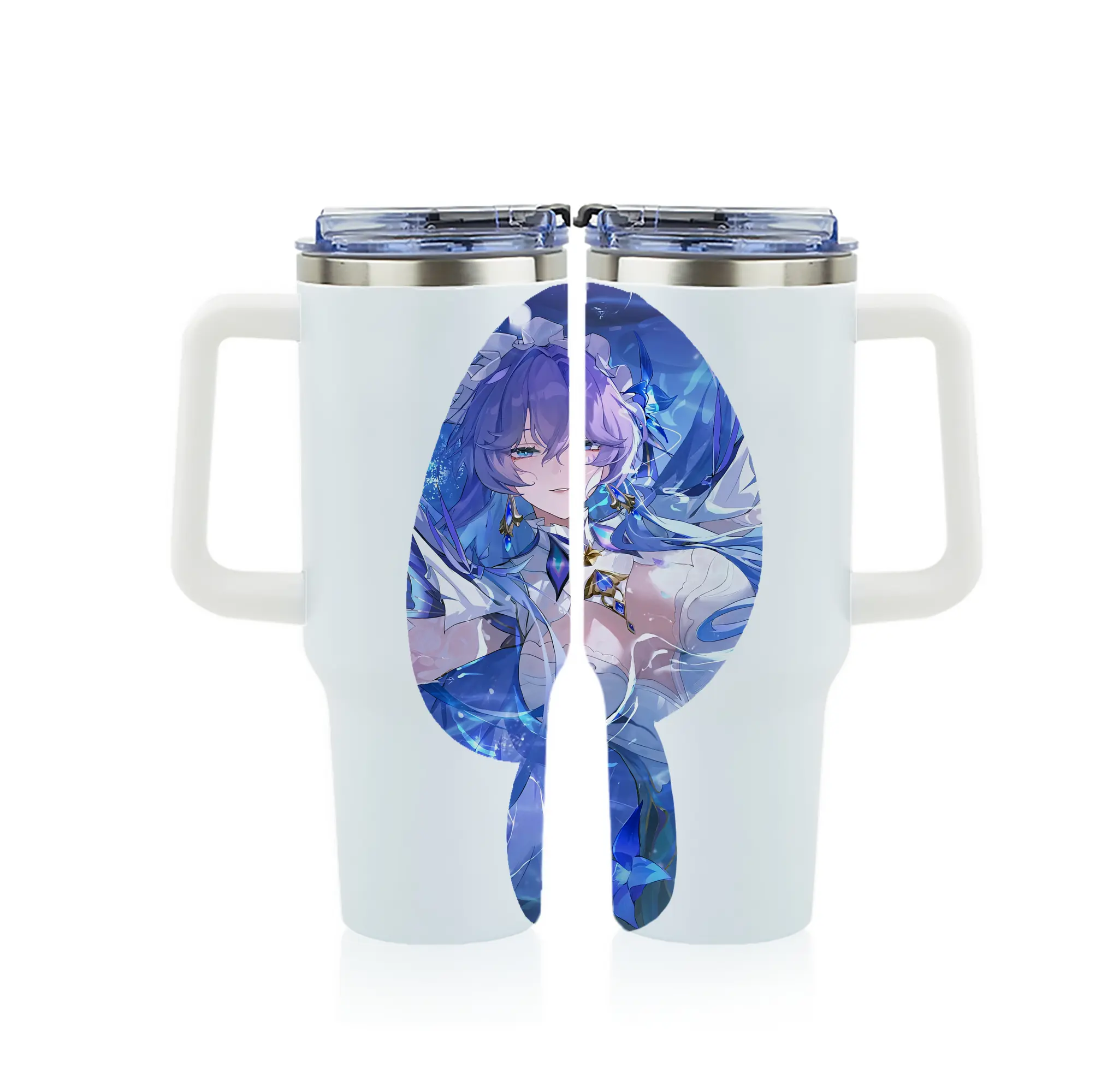 鳴潮 グッズ カンタレラ - 1200mL フルプリント車用タンブラー ・ 304ステンレス 内側 ・ 201ステンレス 外側 ・ 保温 保冷 ・ 通勤 ドライブ アウトドア用