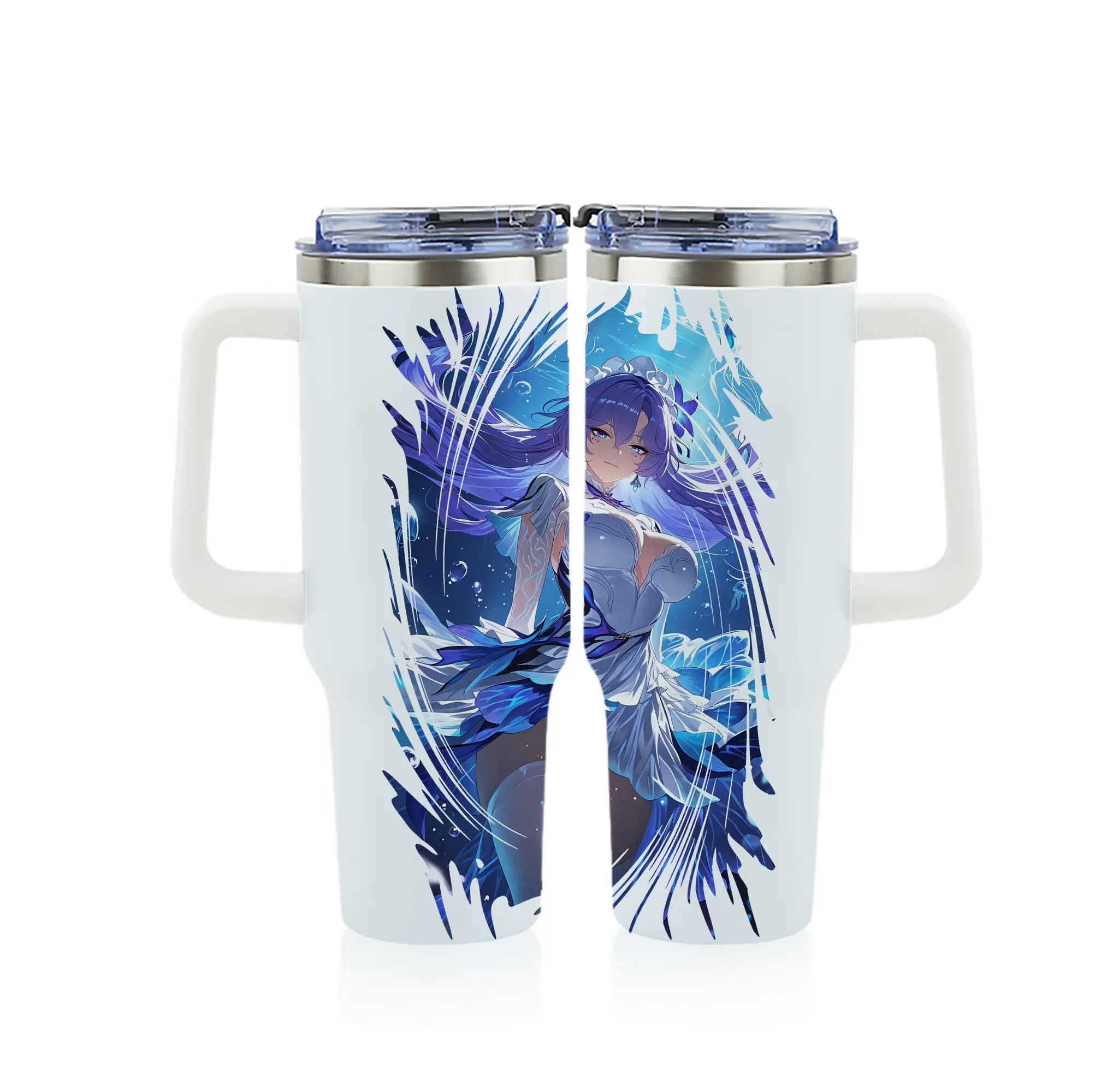 鳴潮 グッズ カンタレラ - 1200mL フルプリント車用タンブラー ・ 304ステンレス 内側 ・ 201ステンレス 外側 ・ 保温 保冷 ・ 通勤 ドライブ アウトドア用