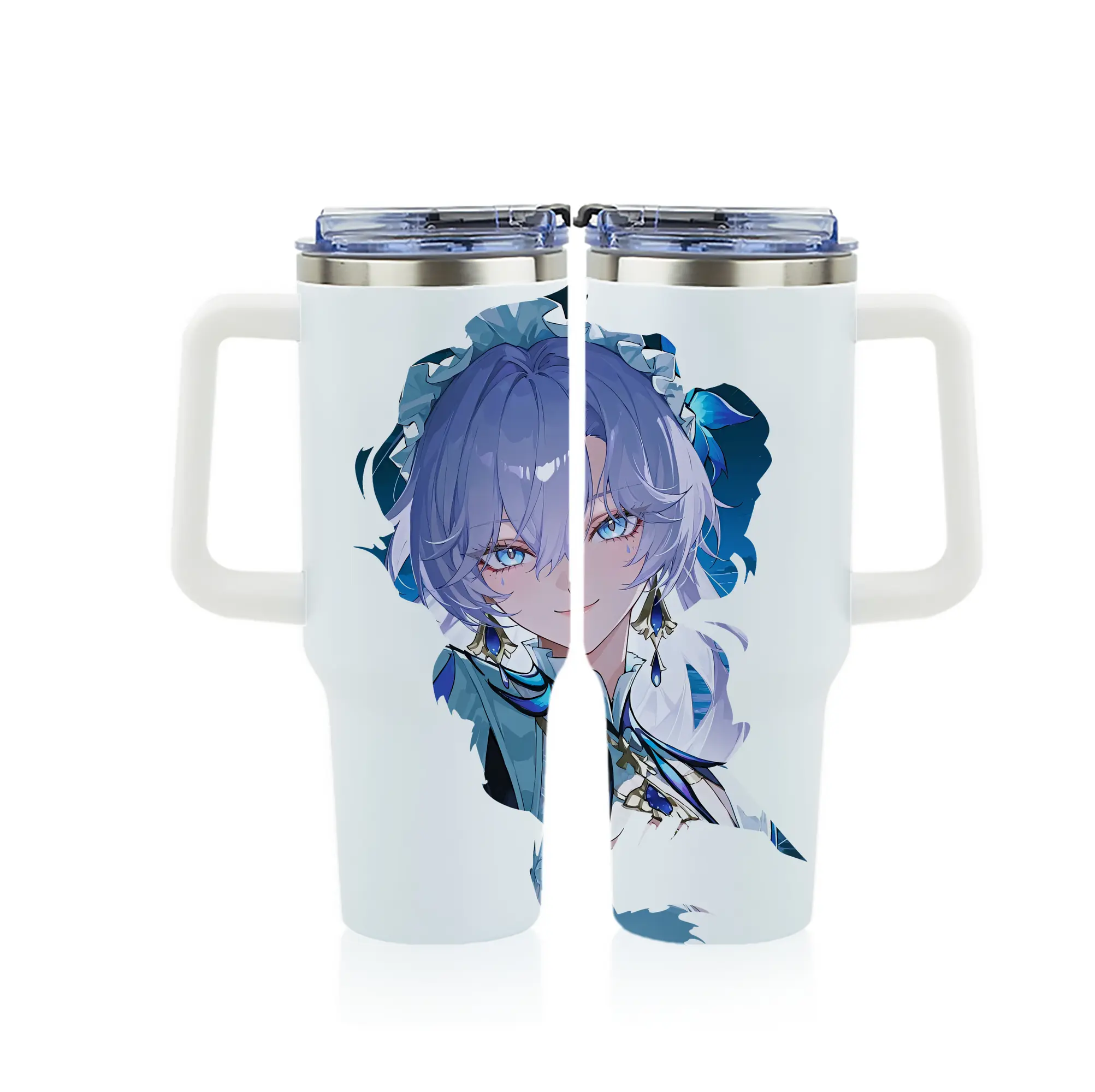 鳴潮 グッズ カンタレラ - 1200mL フルプリント車用タンブラー ・ 304ステンレス 内側 ・ 201ステンレス 外側 ・ 保温 保冷 ・ 通勤 ドライブ アウトドア用