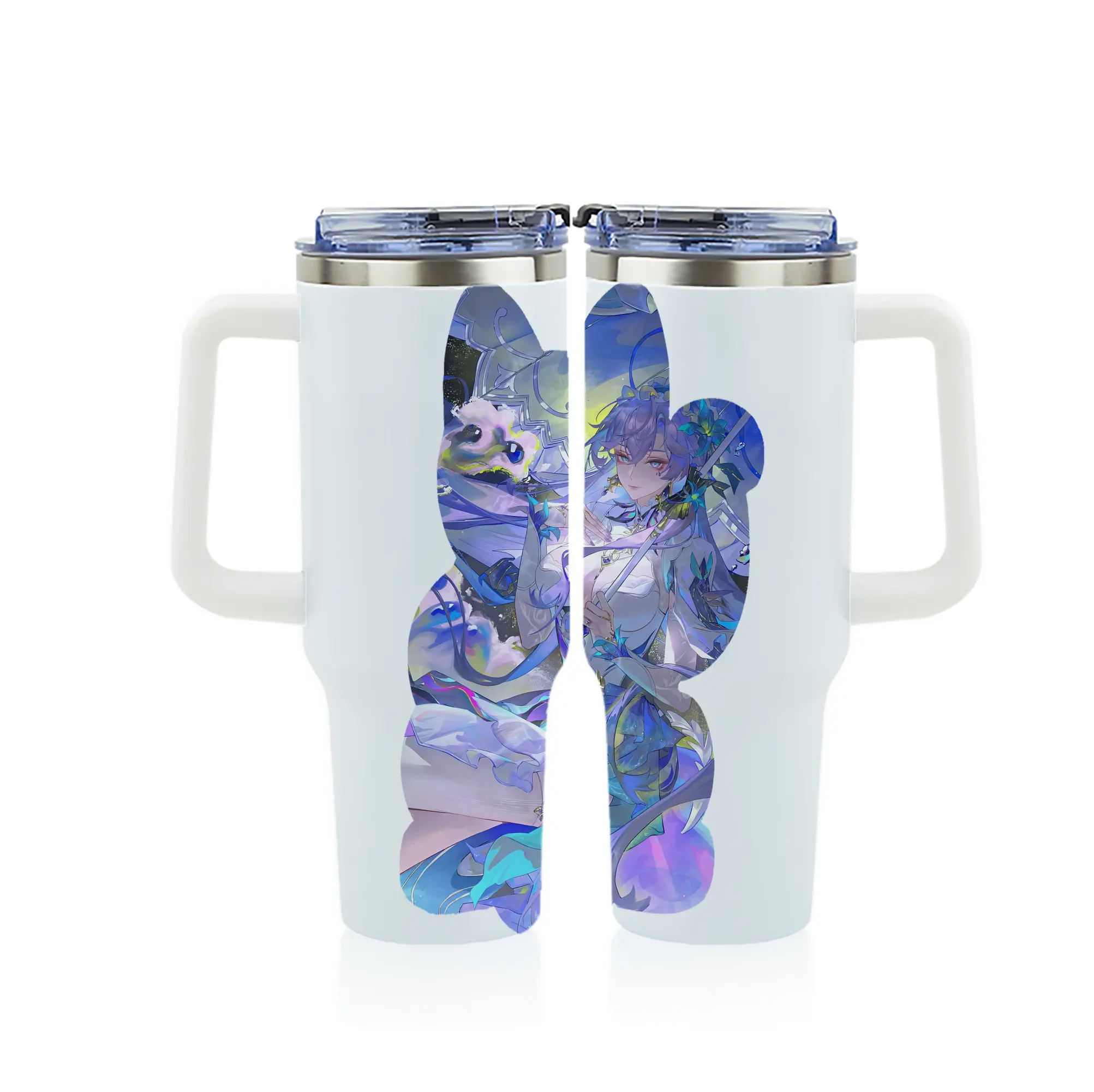 鳴潮 グッズ カンタレラ - 1200mL フルプリント車用タンブラー ・ 304ステンレス 内側 ・ 201ステンレス 外側 ・ 保温 保冷 ・ 通勤 ドライブ アウトドア用