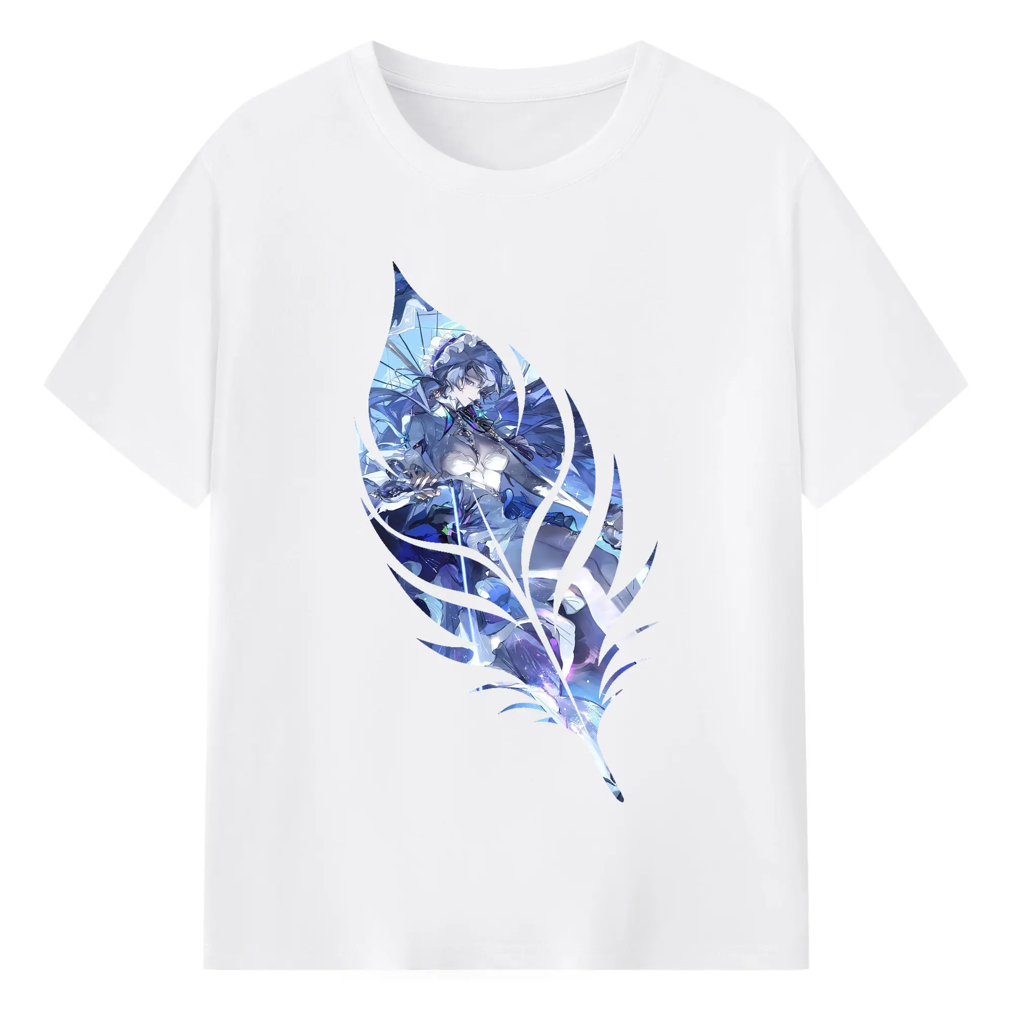 鳴潮 グッズ カンタレラ - 綿100％ 半袖Tシャツ ・ フロントプリント ・ 快適 通気性 ・ 日常使い 散歩 スポーツ用