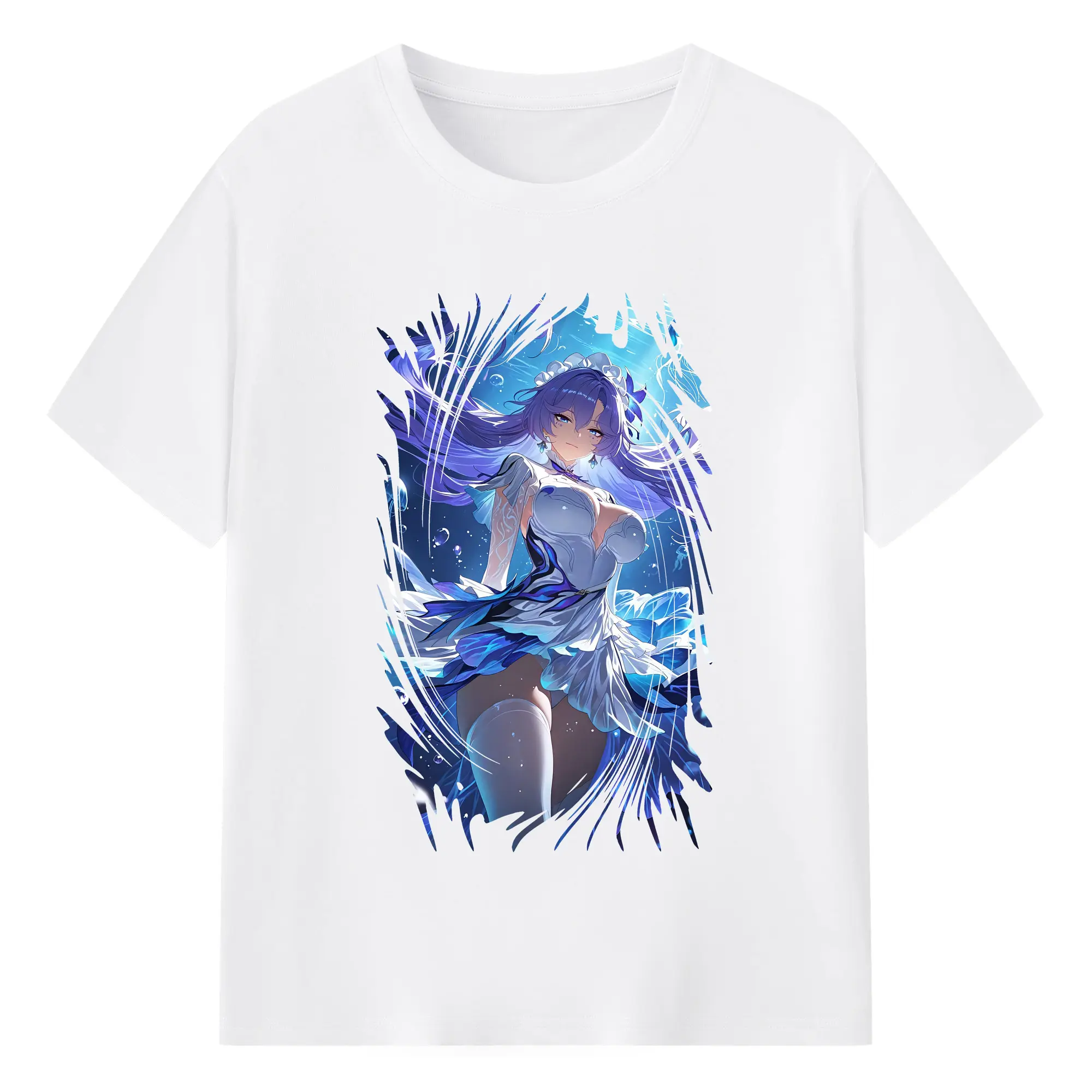 鳴潮 グッズ カンタレラ - 綿100％ 半袖Tシャツ ・ フロントプリント ・ 快適 通気性 ・ 日常使い 散歩 スポーツ用