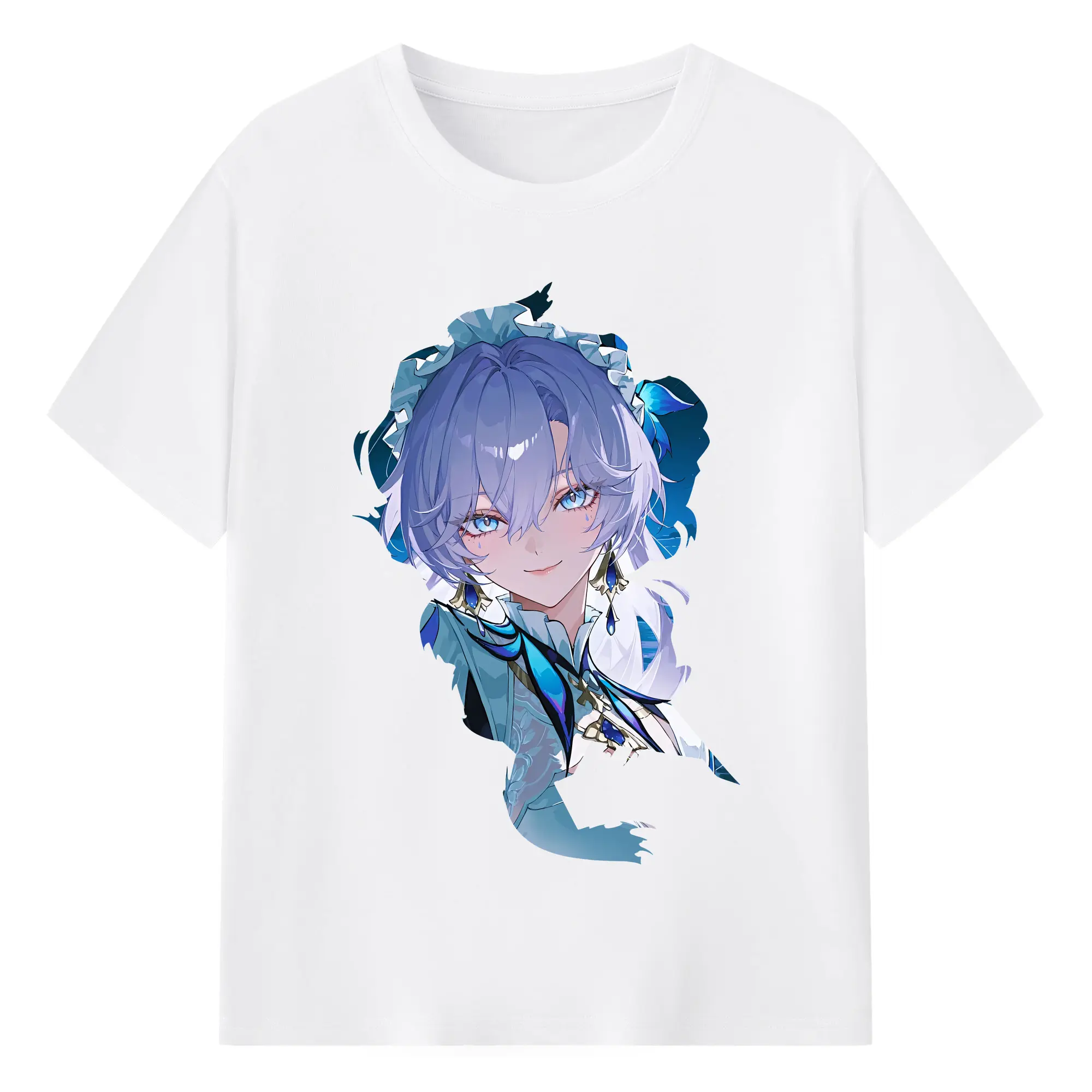 鳴潮 グッズ カンタレラ - 綿100％ 半袖Tシャツ ・ フロントプリント ・ 快適 通気性 ・ 日常使い 散歩 スポーツ用