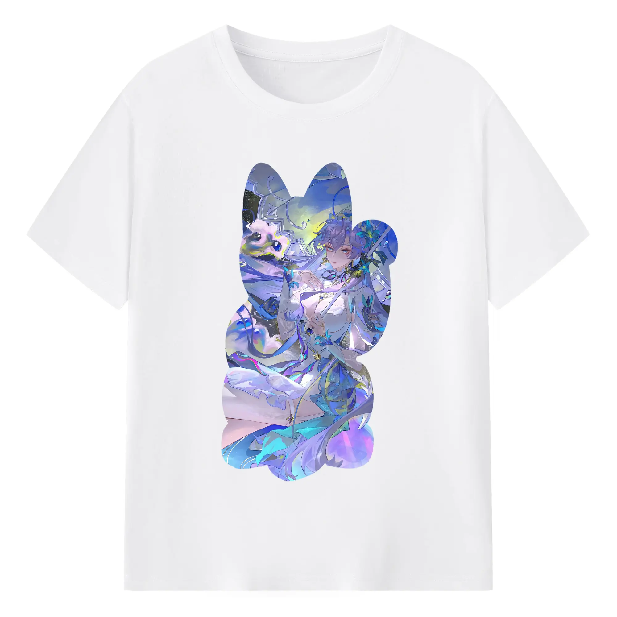 鳴潮 グッズ カンタレラ - 綿100％ 半袖Tシャツ ・ フロントプリント ・ 快適 通気性 ・ 日常使い 散歩 スポーツ用