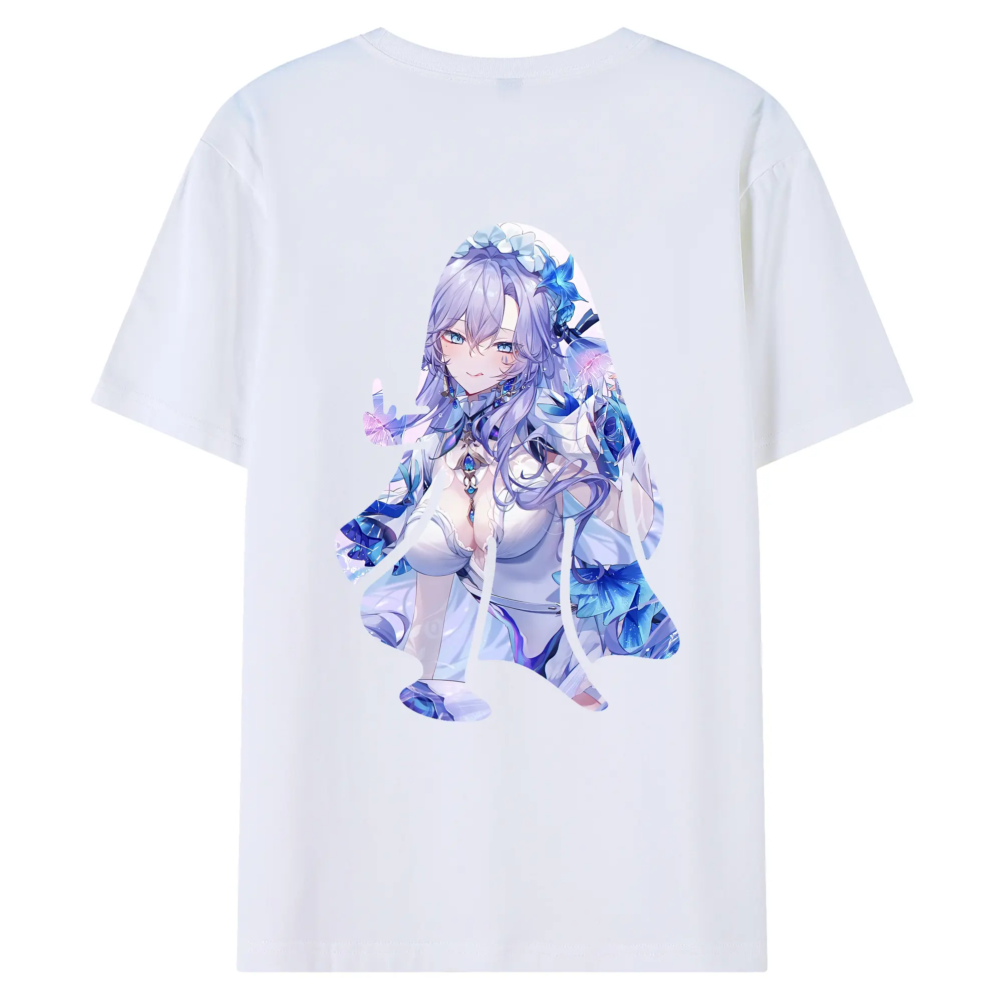 鳴潮 グッズ カンタレラ - 綿100％ 半袖Tシャツ ・ バックプリント ・ 快適 通気性 ・ 日常使い 散歩 スポーツ用