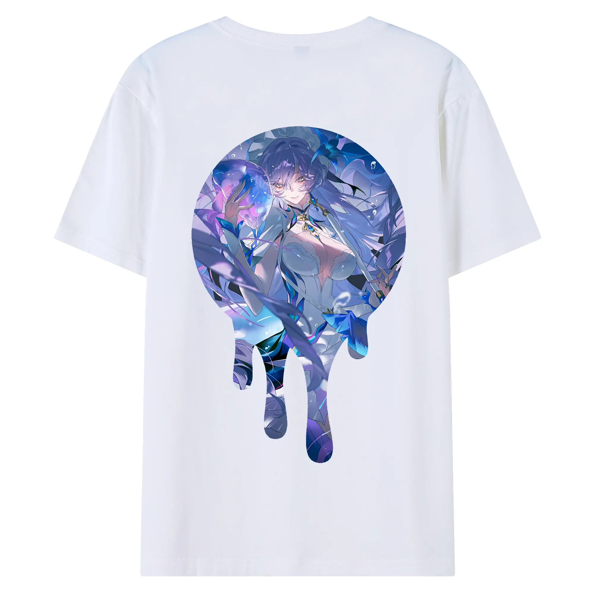 鳴潮 グッズ カンタレラ - 綿100％ 半袖Tシャツ ・ バックプリント ・ 快適 通気性 ・ 日常使い 散歩 スポーツ用