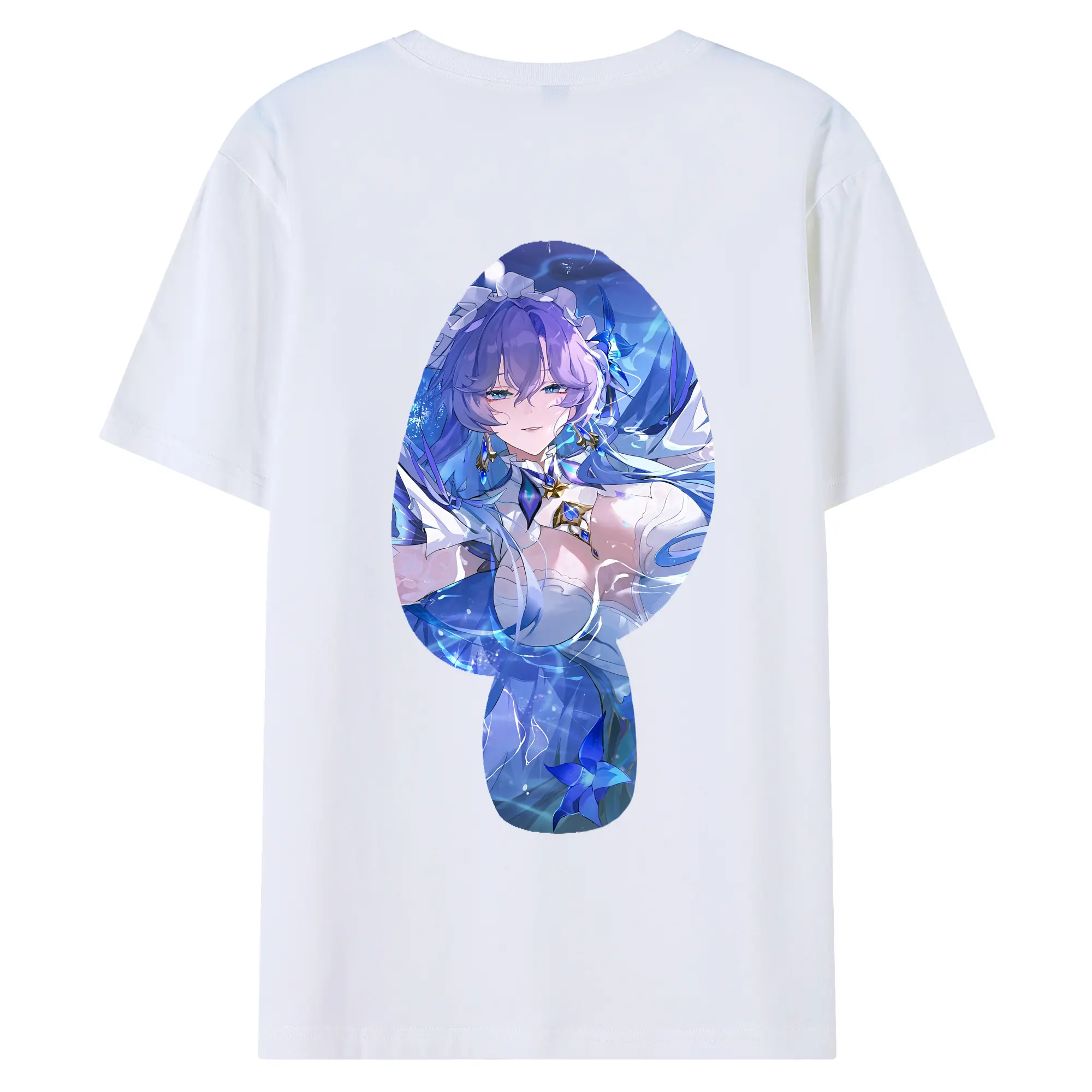 鳴潮 グッズ カンタレラ - 綿100％ 半袖Tシャツ ・ バックプリント ・ 快適 通気性 ・ 日常使い 散歩 スポーツ用