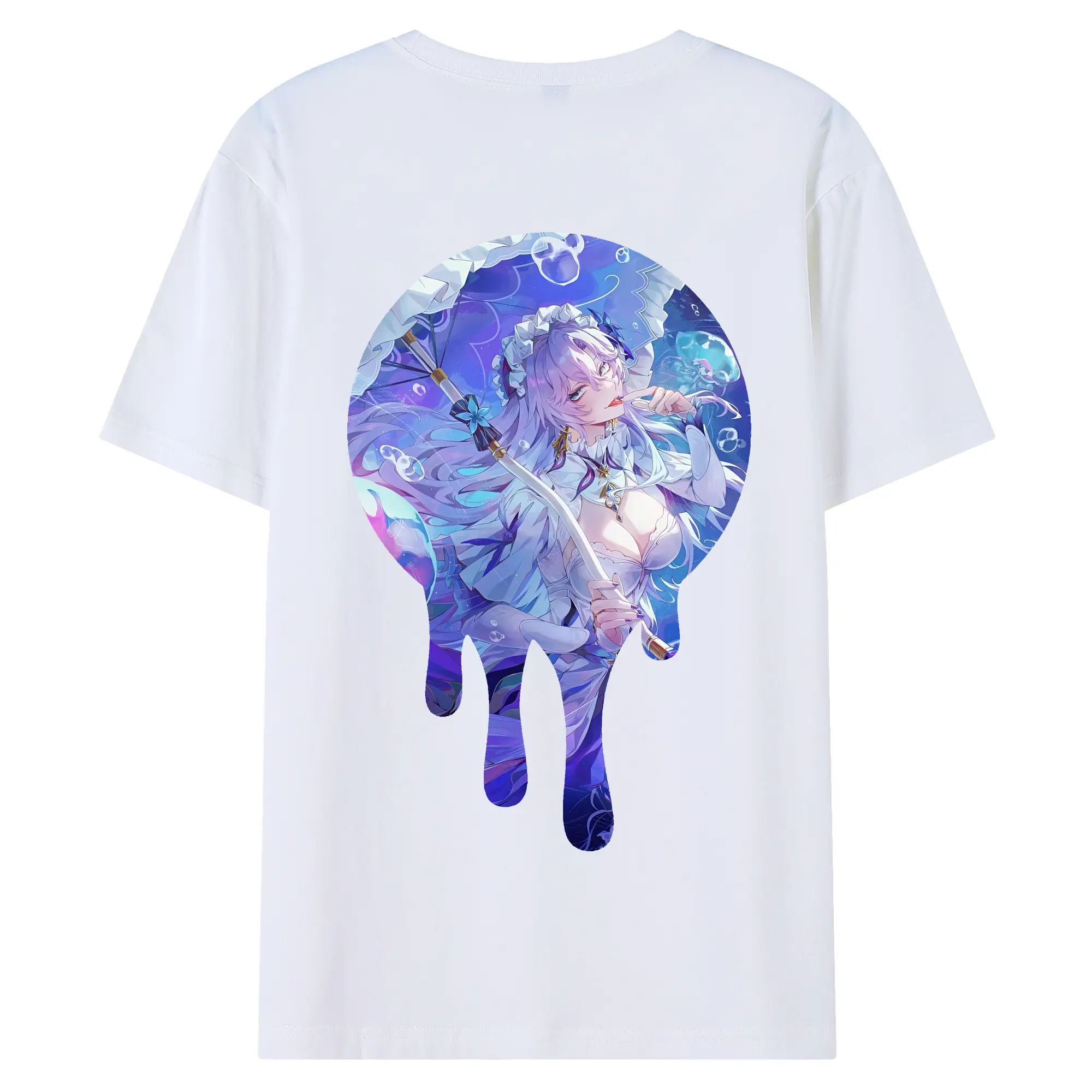 鳴潮 グッズ カンタレラ - 綿100％ 半袖Tシャツ ・ バックプリント ・ 快適 通気性 ・ 日常使い 散歩 スポーツ用