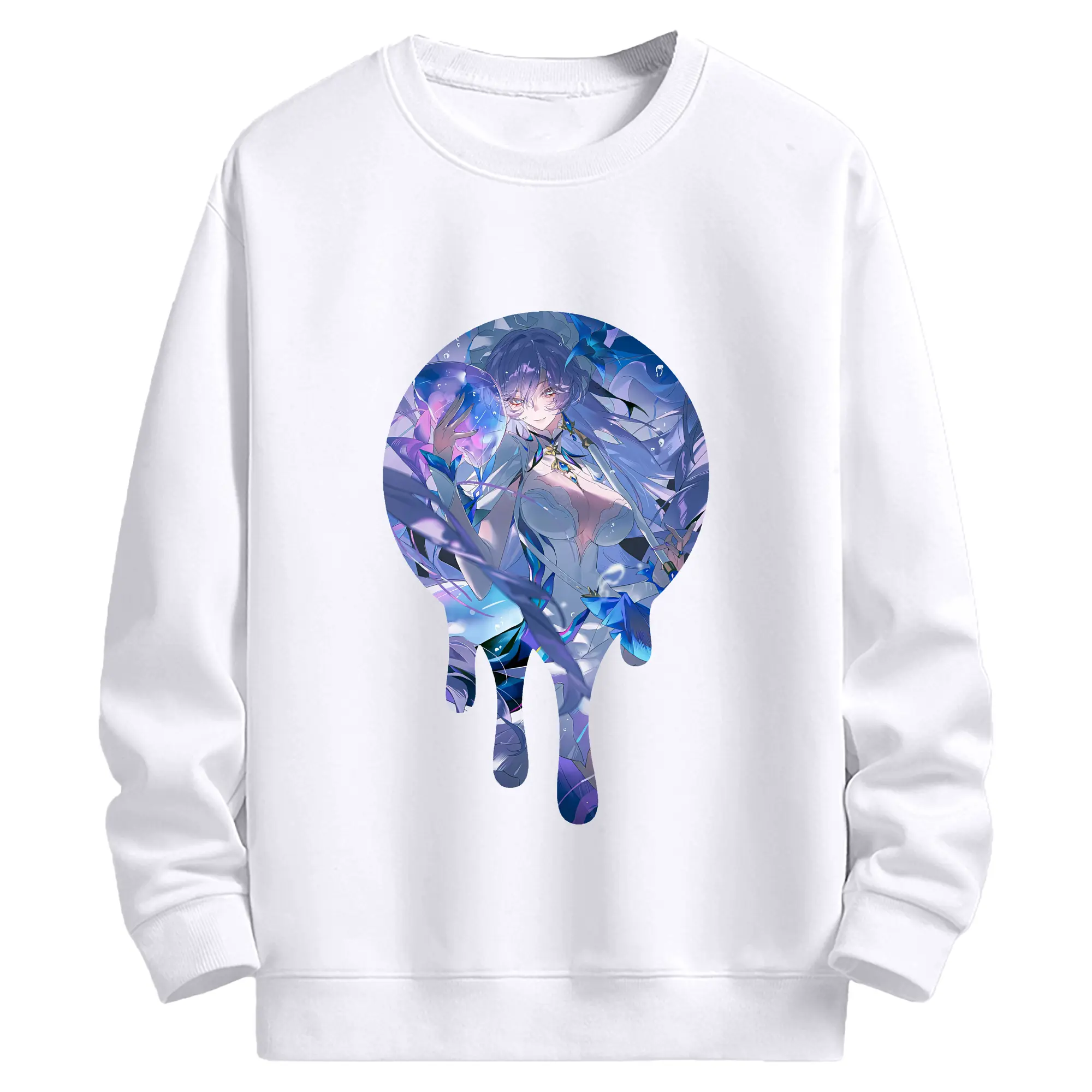 鳴潮 グッズ カンタレラ - 高品質 クルーネック スウェット ・ コットン59％ ポリエステル41％ ・ ユニセックス 長袖 トレーナー ・ カジュアル デイリー スポーツ 散歩用