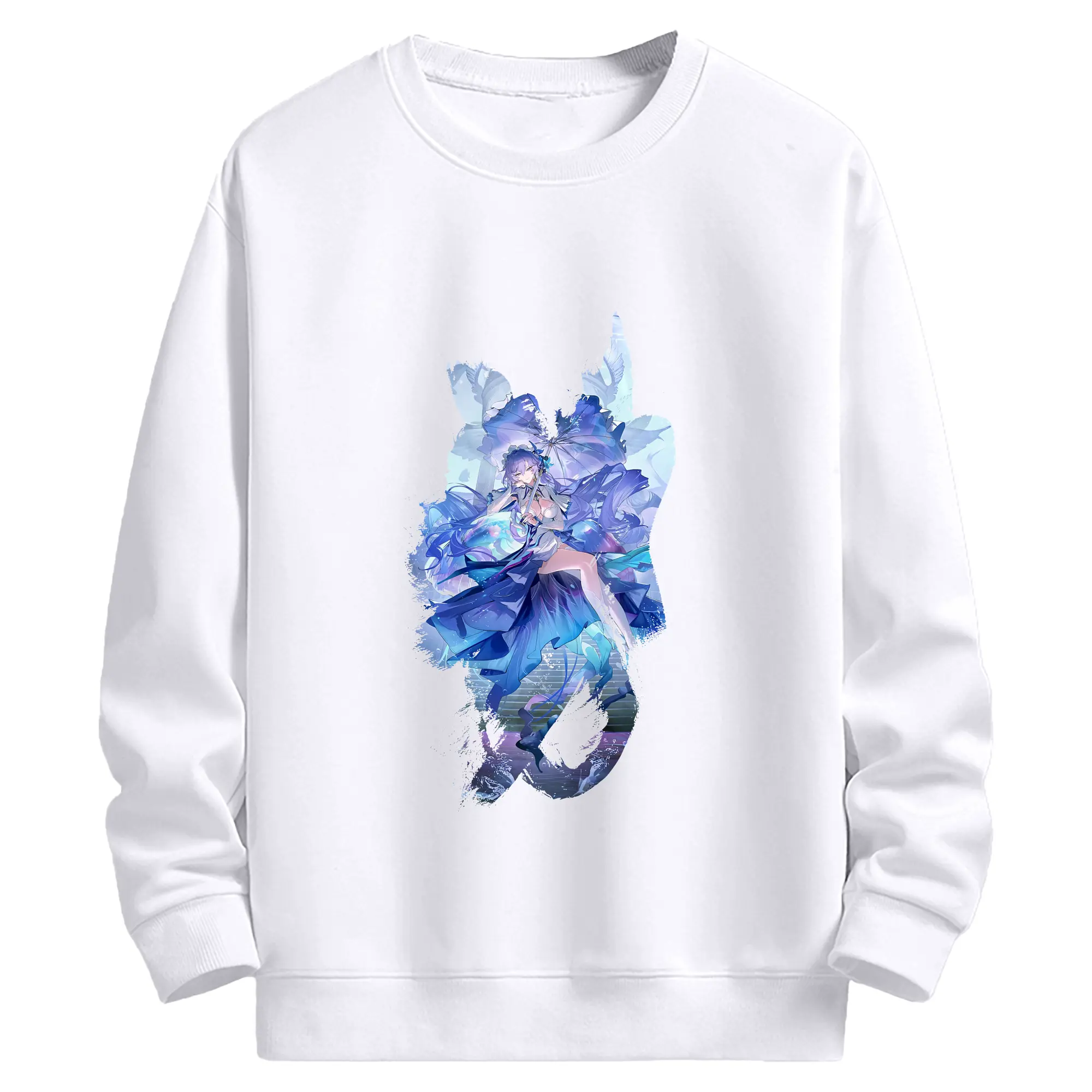 鳴潮 グッズ カンタレラ - 高品質 クルーネック スウェット ・ コットン59％ ポリエステル41％ ・ ユニセックス 長袖 トレーナー ・ カジュアル デイリー スポーツ 散歩用