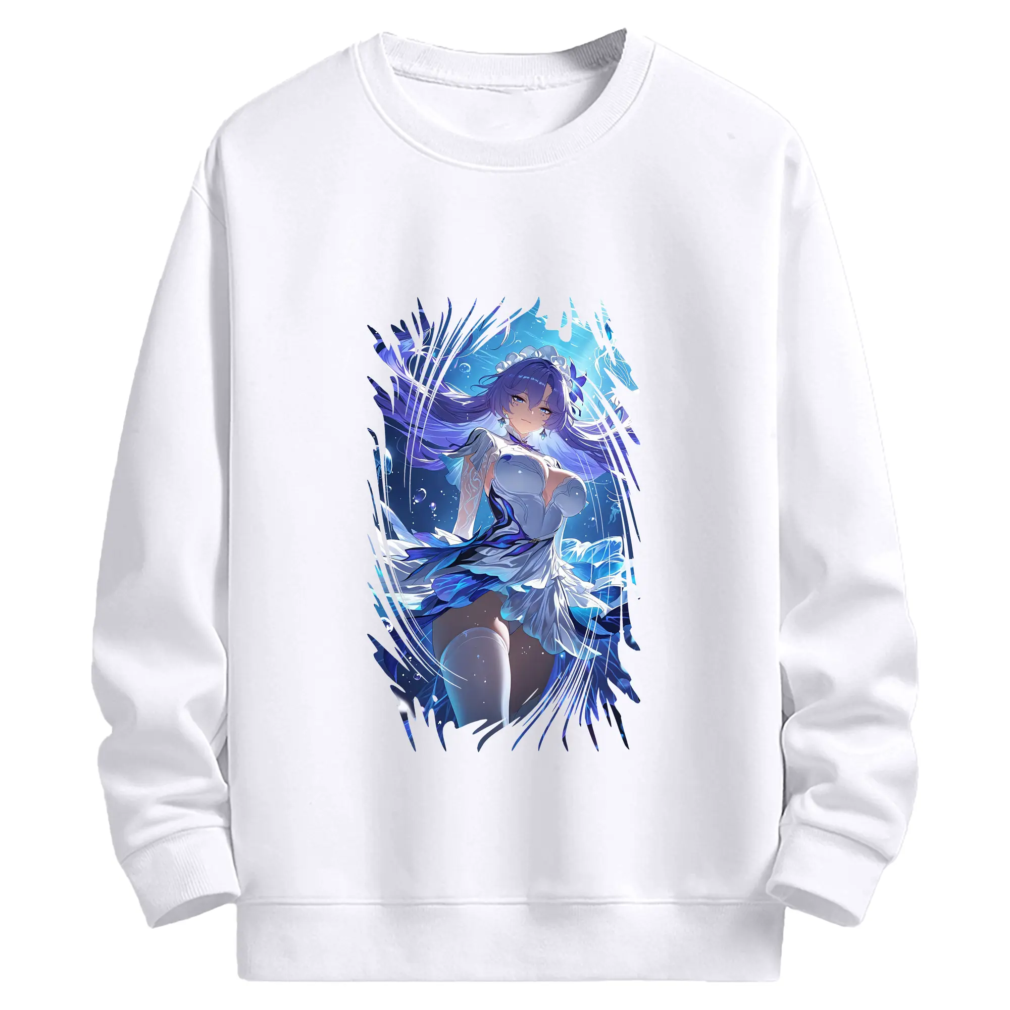 鳴潮 グッズ カンタレラ - 高品質 クルーネック スウェット ・ コットン59％ ポリエステル41％ ・ ユニセックス 長袖 トレーナー ・ カジュアル デイリー スポーツ 散歩用