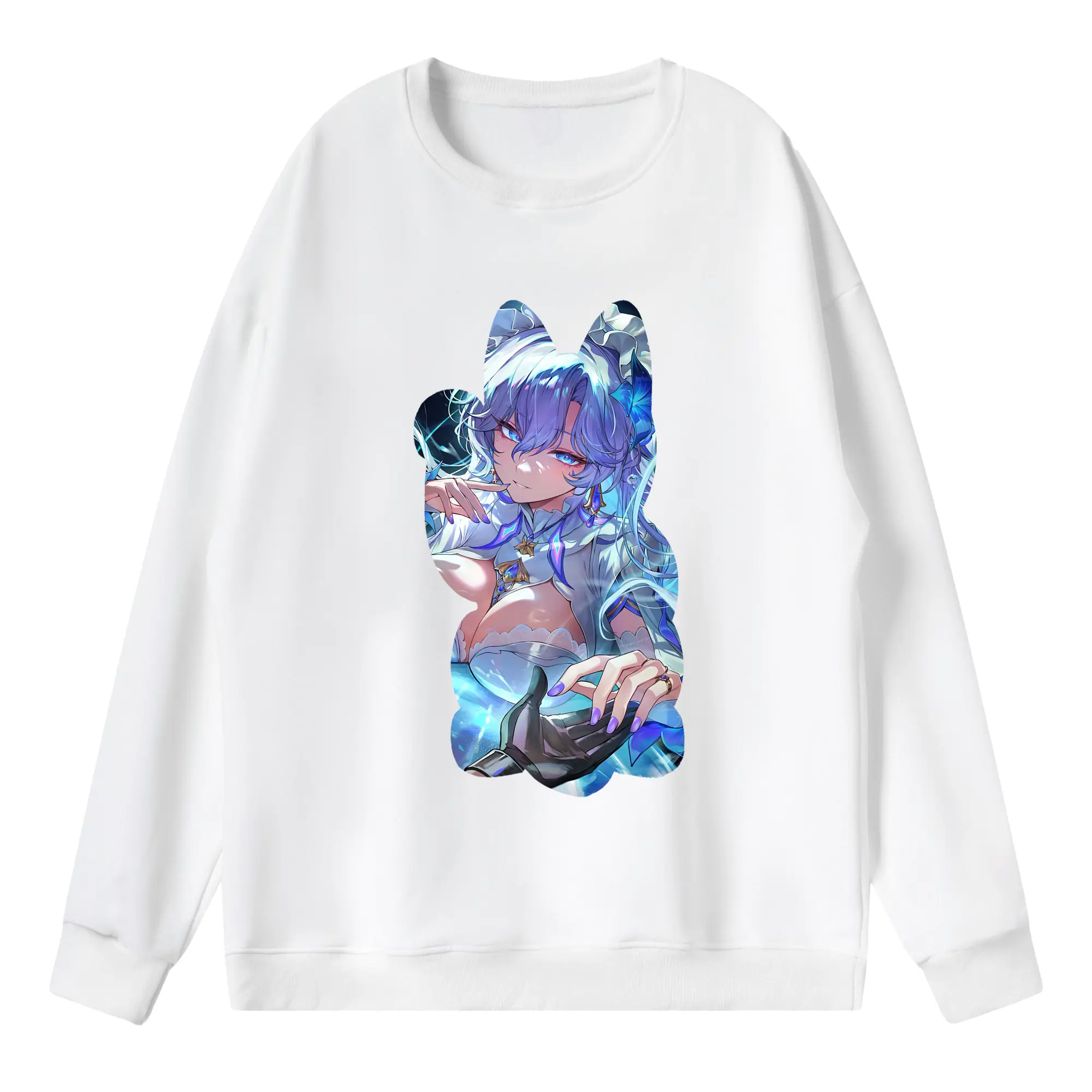 鳴潮 グッズ カンタレラ - 薄手 クルーネック スウェット 裏毛260g · ポリエステル 春秋向け カジュアル 男女兼用 · トレーナー デイリー スポーツ 散歩に最適