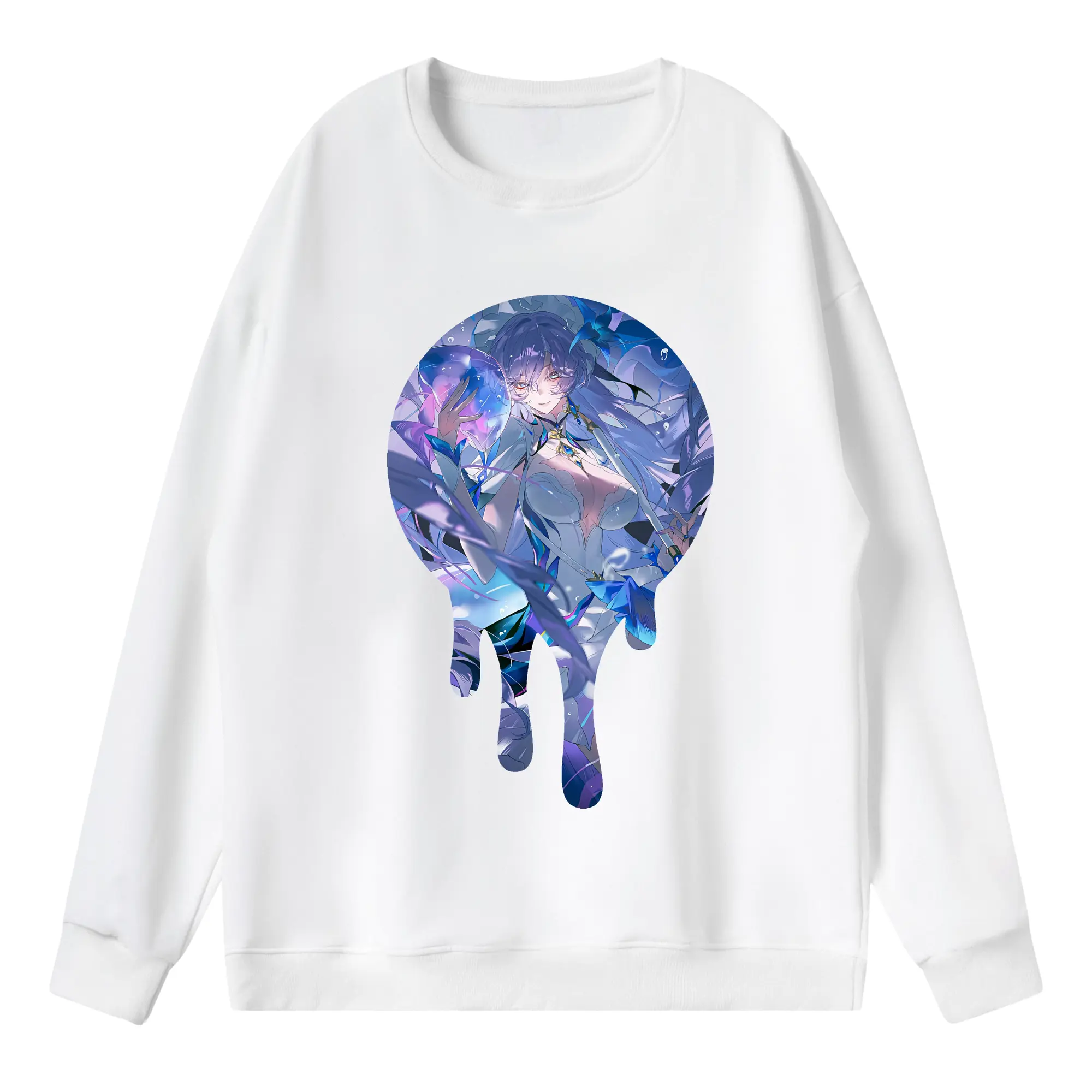 鳴潮 グッズ カンタレラ - 薄手 クルーネック スウェット 裏毛260g · ポリエステル 春秋向け カジュアル 男女兼用 · トレーナー デイリー スポーツ 散歩に最適