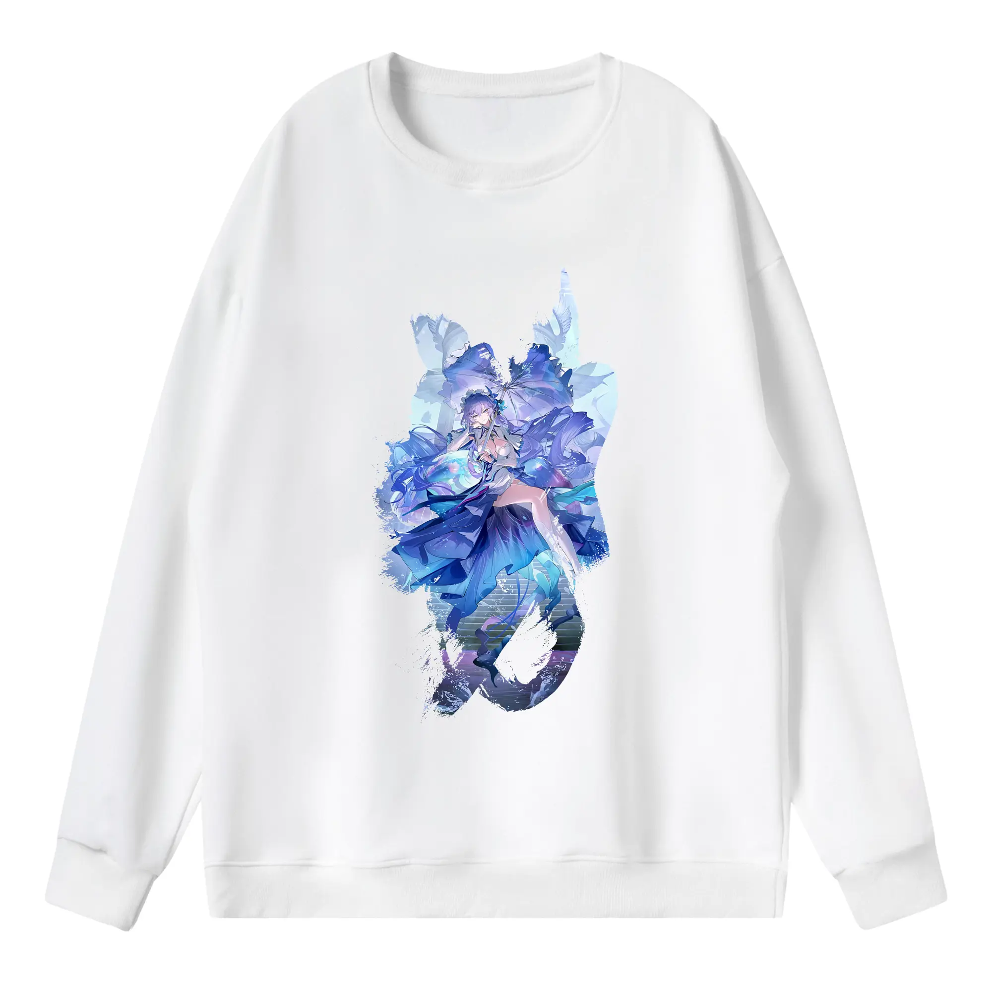 鳴潮 グッズ カンタレラ - 薄手 クルーネック スウェット 裏毛260g · ポリエステル 春秋向け カジュアル 男女兼用 · トレーナー デイリー スポーツ 散歩に最適