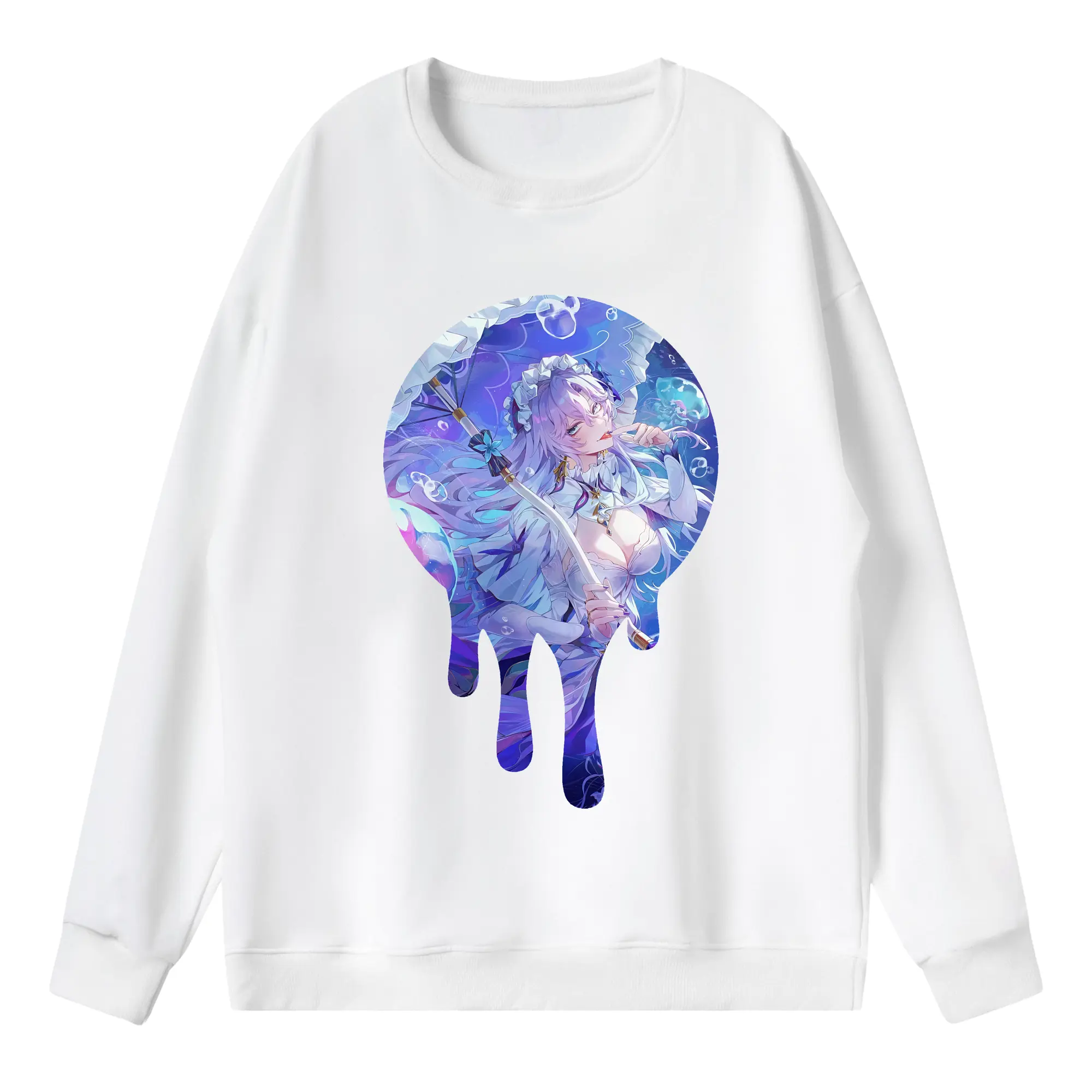 鳴潮 グッズ カンタレラ - 薄手 クルーネック スウェット 裏毛260g · ポリエステル 春秋向け カジュアル 男女兼用 · トレーナー デイリー スポーツ 散歩に最適