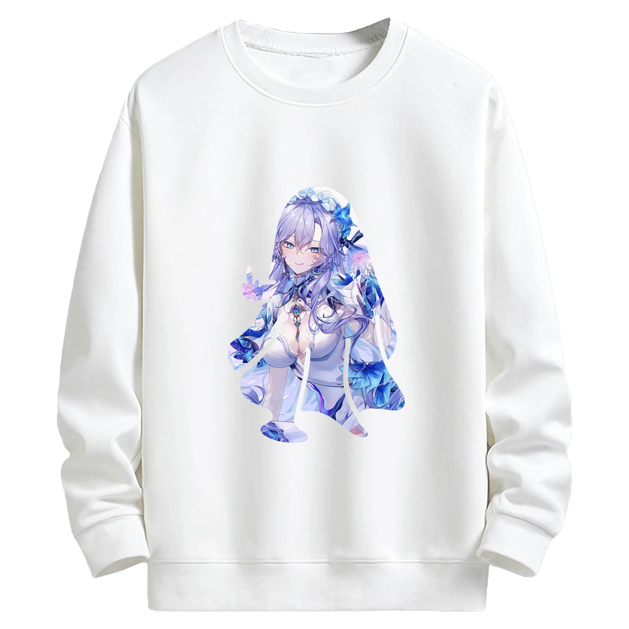 鳴潮 グッズ カンタレラ - キッズ クルーネックスウェットシャツ ・ フロントプリント ・ 綿80％ ポリエステル20％ ・ 快適 通学 スポーツ 日常使い お散歩用