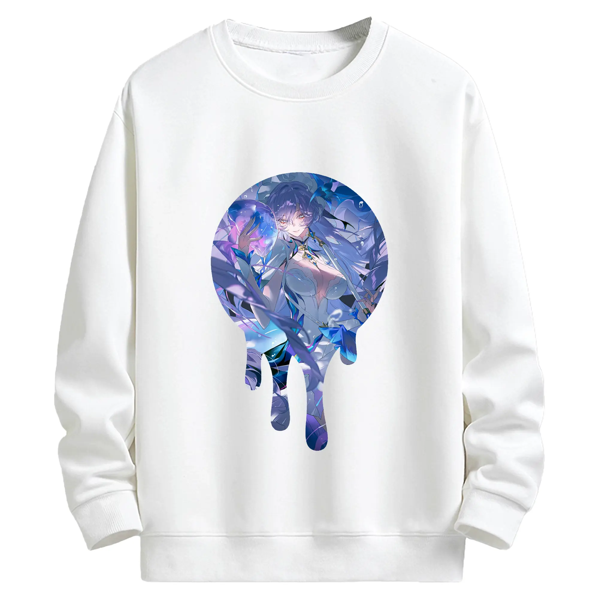 鳴潮 グッズ カンタレラ - キッズ クルーネックスウェットシャツ ・ フロントプリント ・ 綿80％ ポリエステル20％ ・ 快適 通学 スポーツ 日常使い お散歩用