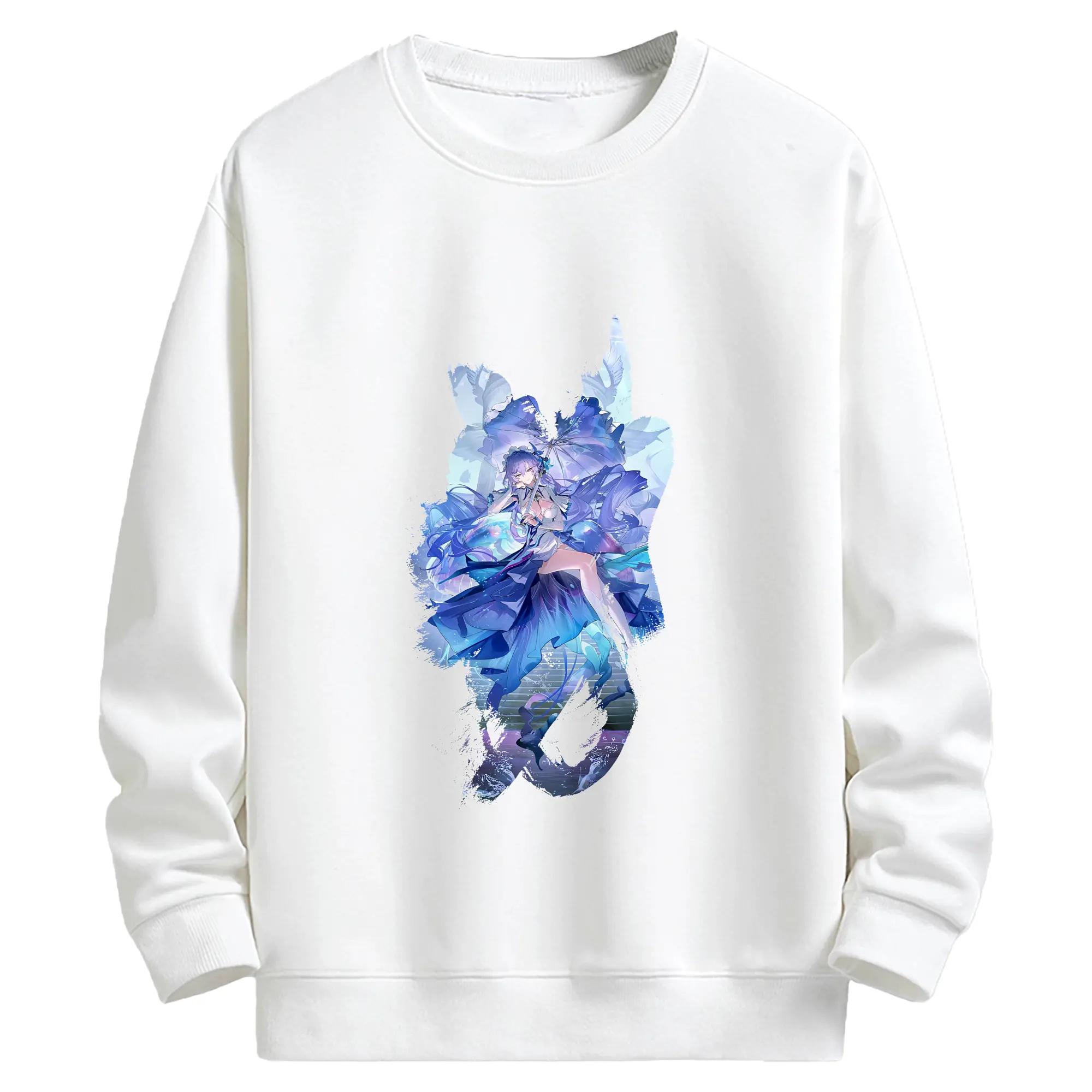 鳴潮 グッズ カンタレラ - キッズ クルーネックスウェットシャツ ・ フロントプリント ・ 綿80％ ポリエステル20％ ・ 快適 通学 スポーツ 日常使い お散歩用