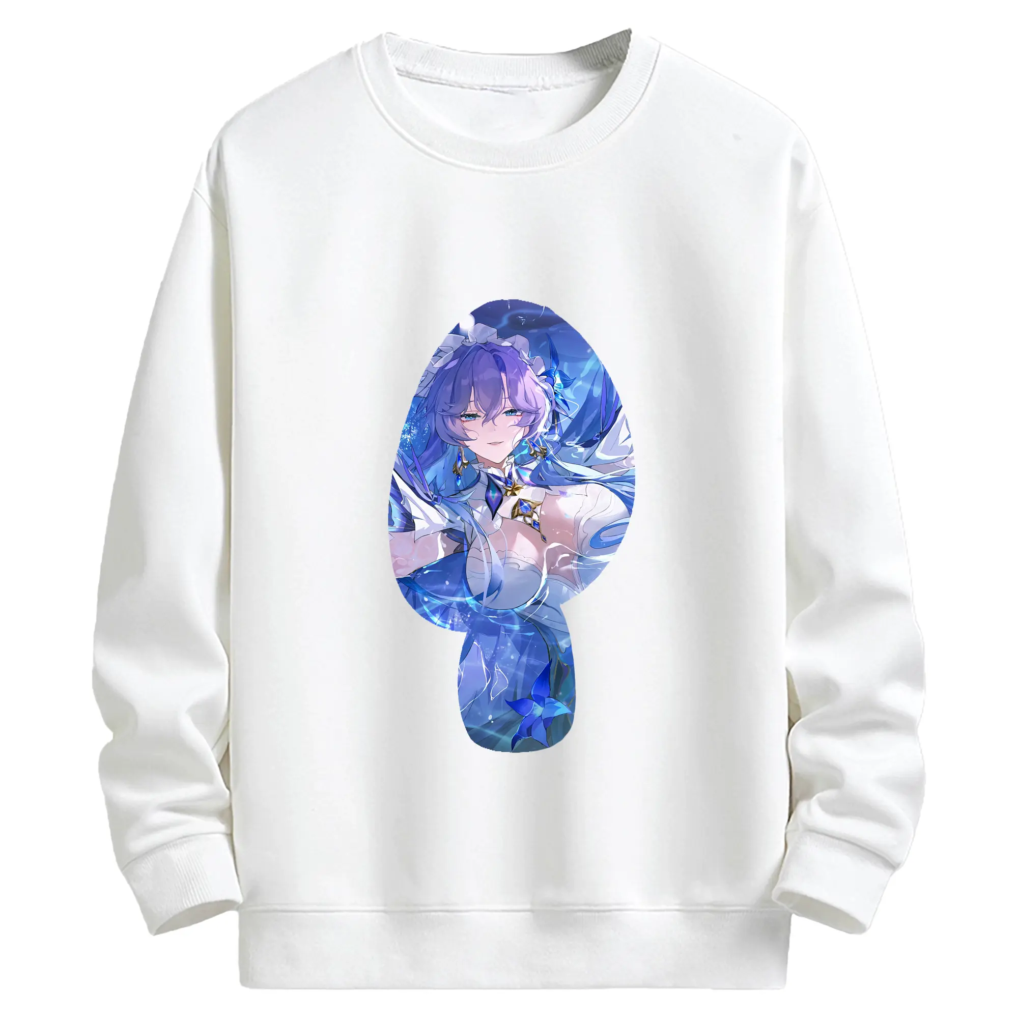 鳴潮 グッズ カンタレラ - キッズ クルーネックスウェットシャツ ・ フロントプリント ・ 綿80％ ポリエステル20％ ・ 快適 通学 スポーツ 日常使い お散歩用