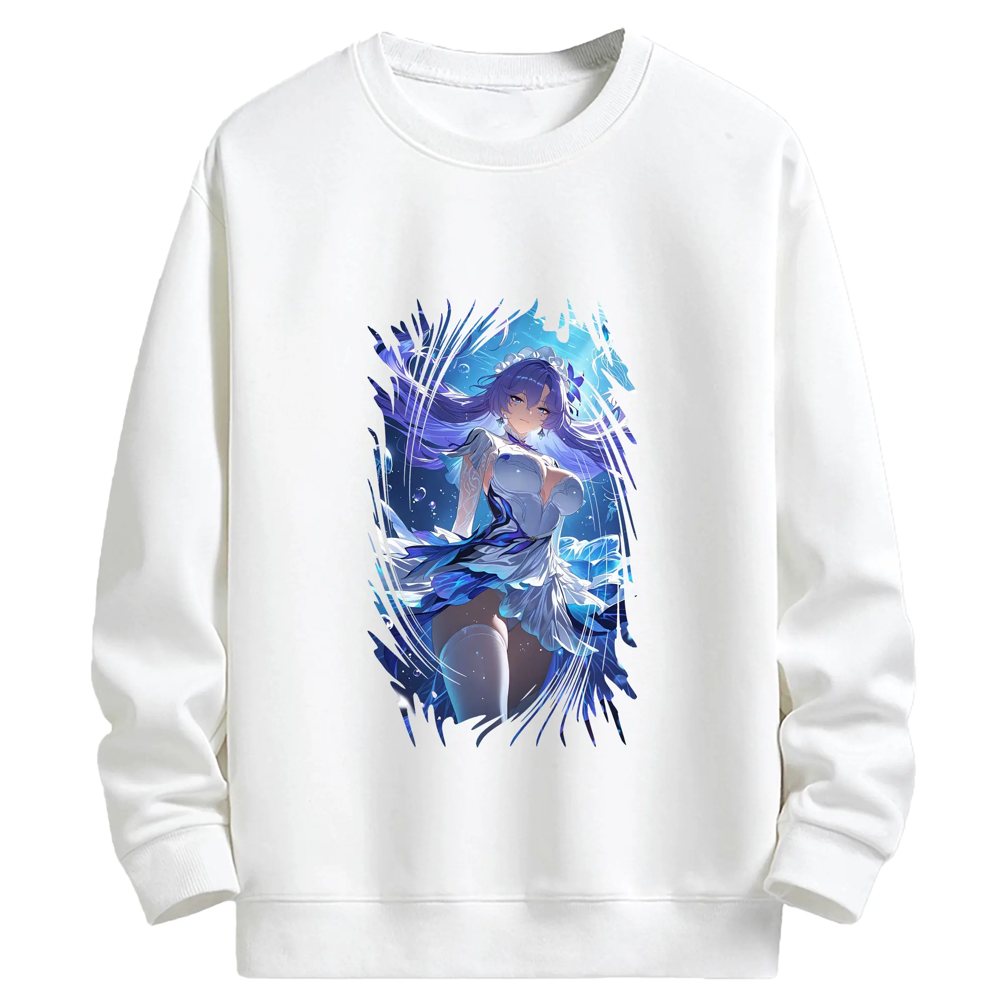 鳴潮 グッズ カンタレラ - キッズ クルーネックスウェットシャツ ・ フロントプリント ・ 綿80％ ポリエステル20％ ・ 快適 通学 スポーツ 日常使い お散歩用