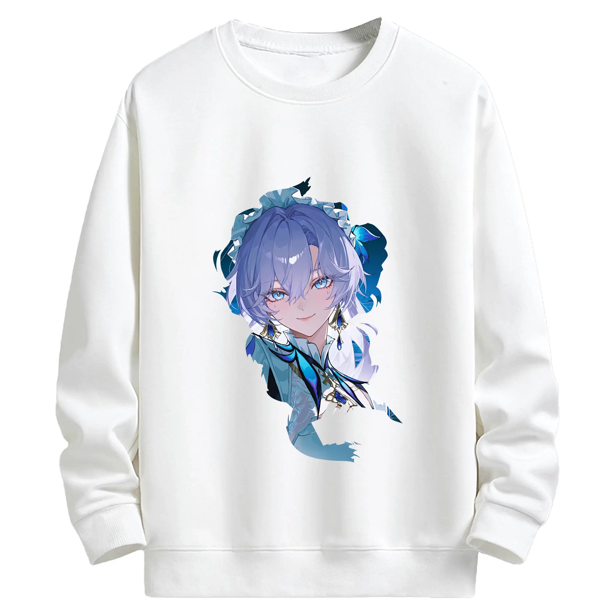 鳴潮 グッズ カンタレラ - キッズ クルーネックスウェットシャツ ・ フロントプリント ・ 綿80％ ポリエステル20％ ・ 快適 通学 スポーツ 日常使い お散歩用