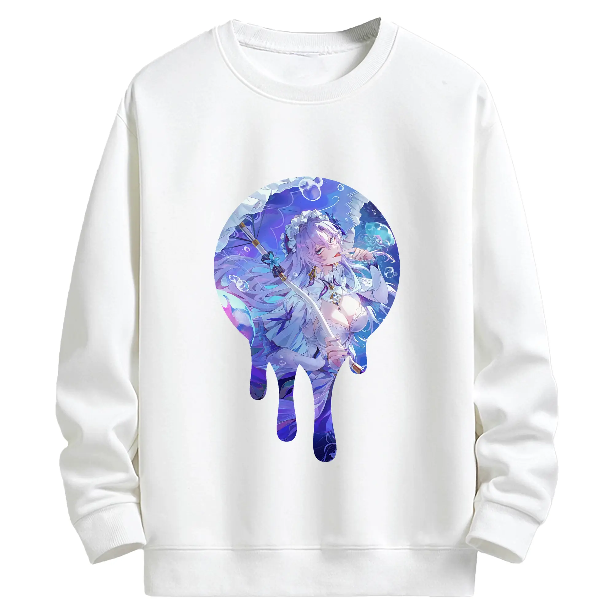 鳴潮 グッズ カンタレラ - キッズ クルーネックスウェットシャツ ・ フロントプリント ・ 綿80％ ポリエステル20％ ・ 快適 通学 スポーツ 日常使い お散歩用