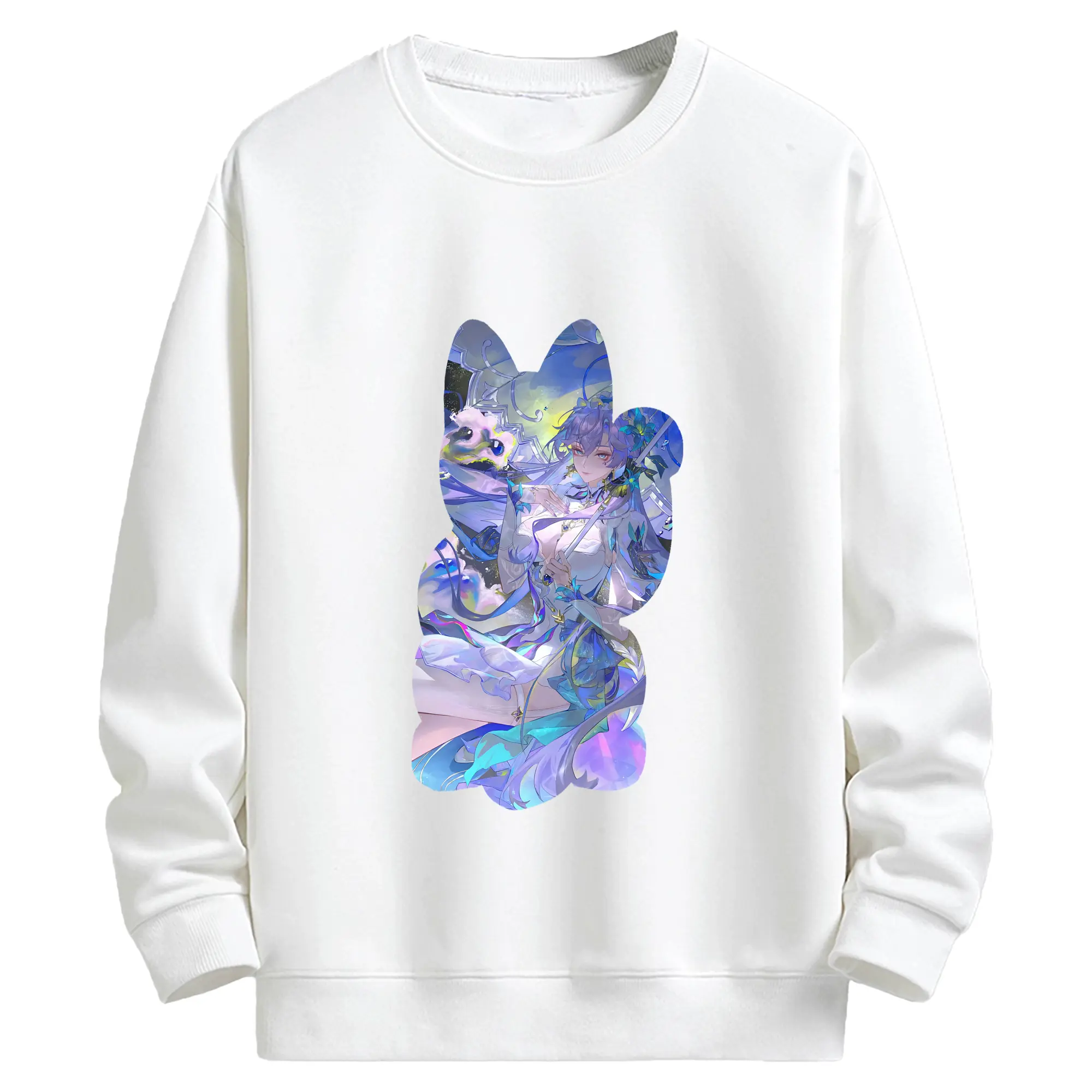 鳴潮 グッズ カンタレラ - キッズ クルーネックスウェットシャツ ・ フロントプリント ・ 綿80％ ポリエステル20％ ・ 快適 通学 スポーツ 日常使い お散歩用