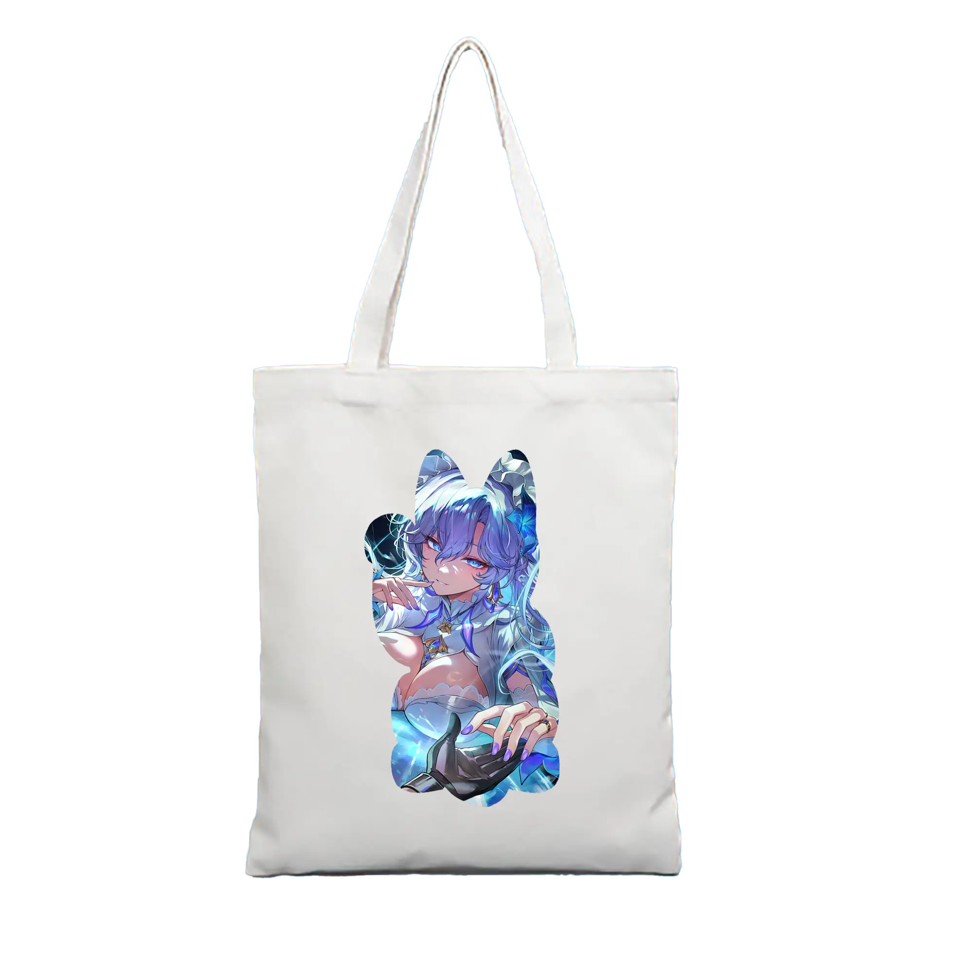 鳴潮 グッズ カンタレラ - 縦型キャンバス手提げバッグ（トートバッグ） ・ キャンバス素材 ・ ショッピング用 ・ 軽量 丈夫 お手入れ簡単