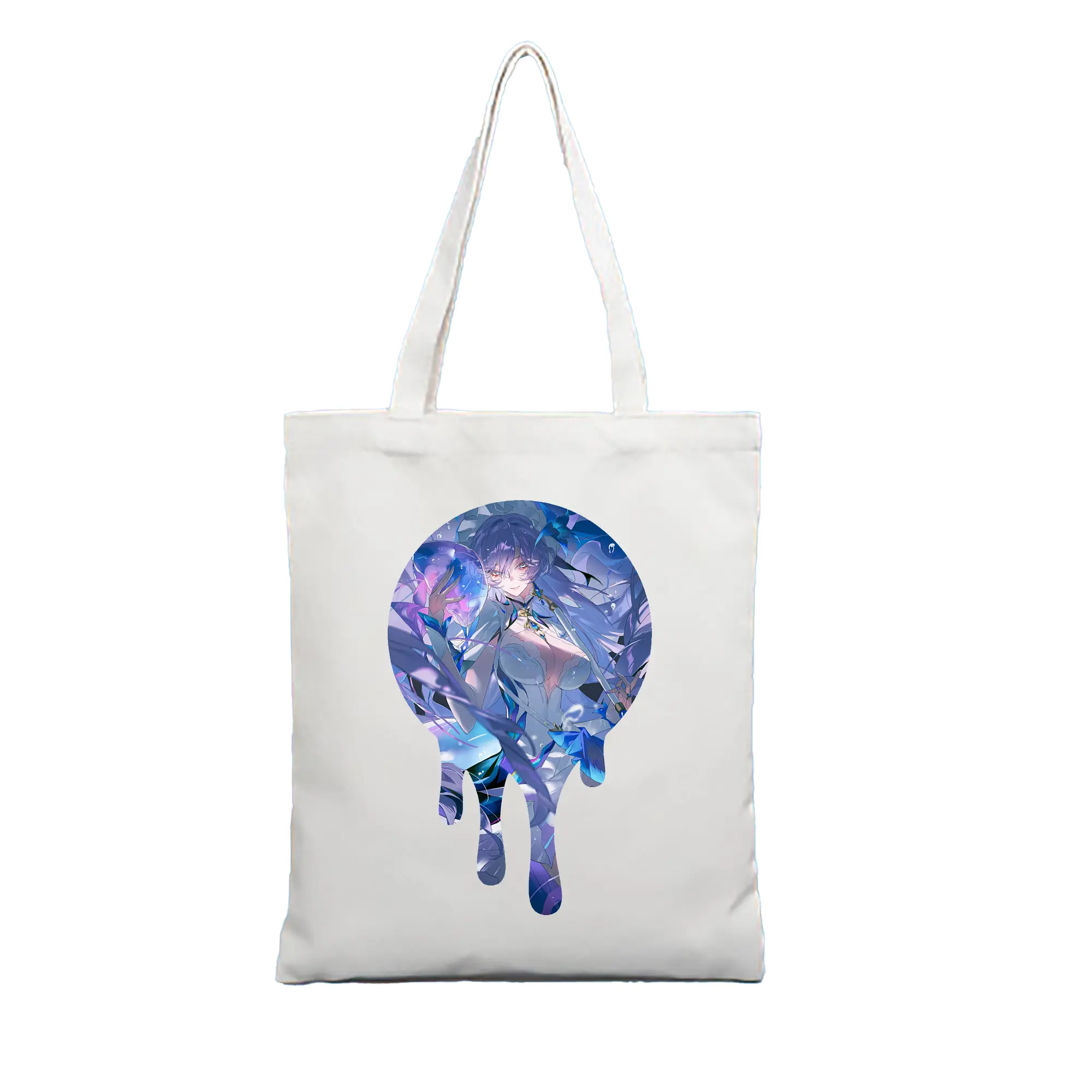 鳴潮 グッズ カンタレラ - 縦型キャンバス手提げバッグ（トートバッグ） ・ キャンバス素材 ・ ショッピング用 ・ 軽量 丈夫 お手入れ簡単