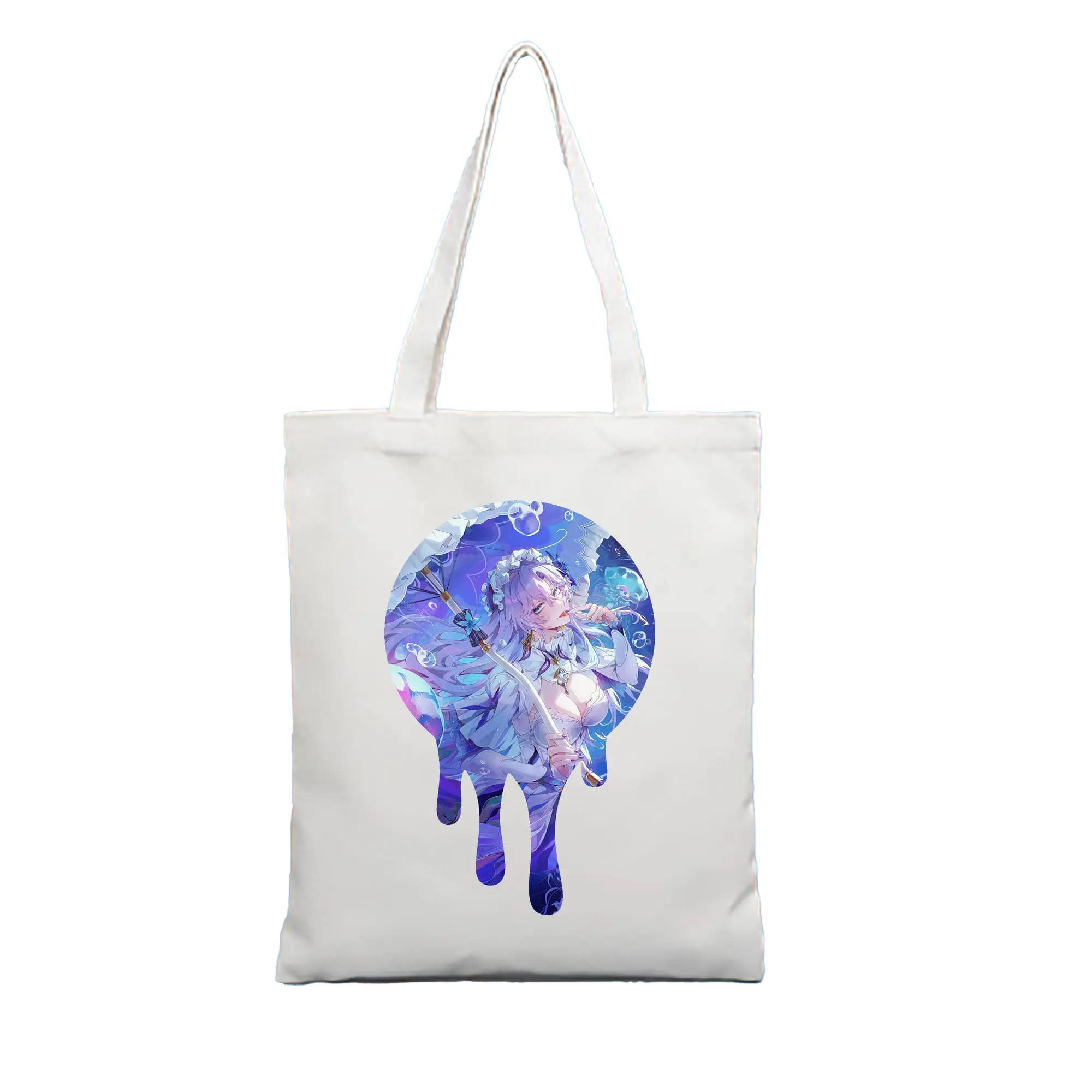 鳴潮 グッズ カンタレラ - 縦型キャンバス手提げバッグ（トートバッグ） ・ キャンバス素材 ・ ショッピング用 ・ 軽量 丈夫 お手入れ簡単