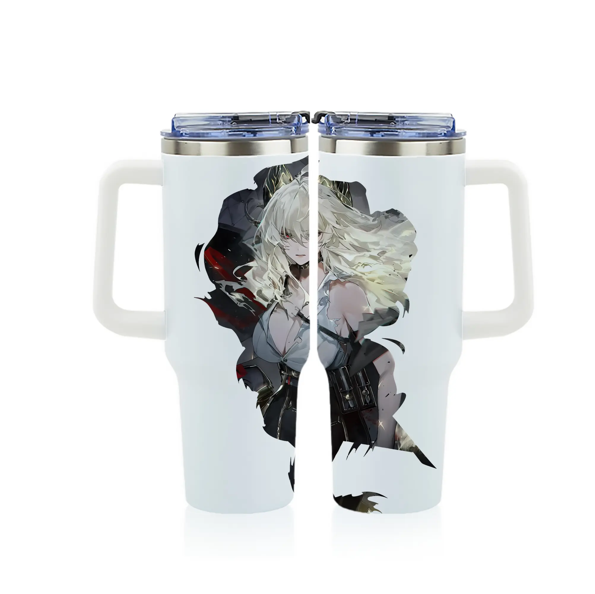 鳴潮 グッズ ザンニー - 1200mL フルプリント車用タンブラー ・ 304ステンレス 内側 ・ 201ステンレス 外側 ・ 保温 保冷 ・ 通勤 ドライブ アウトドア用