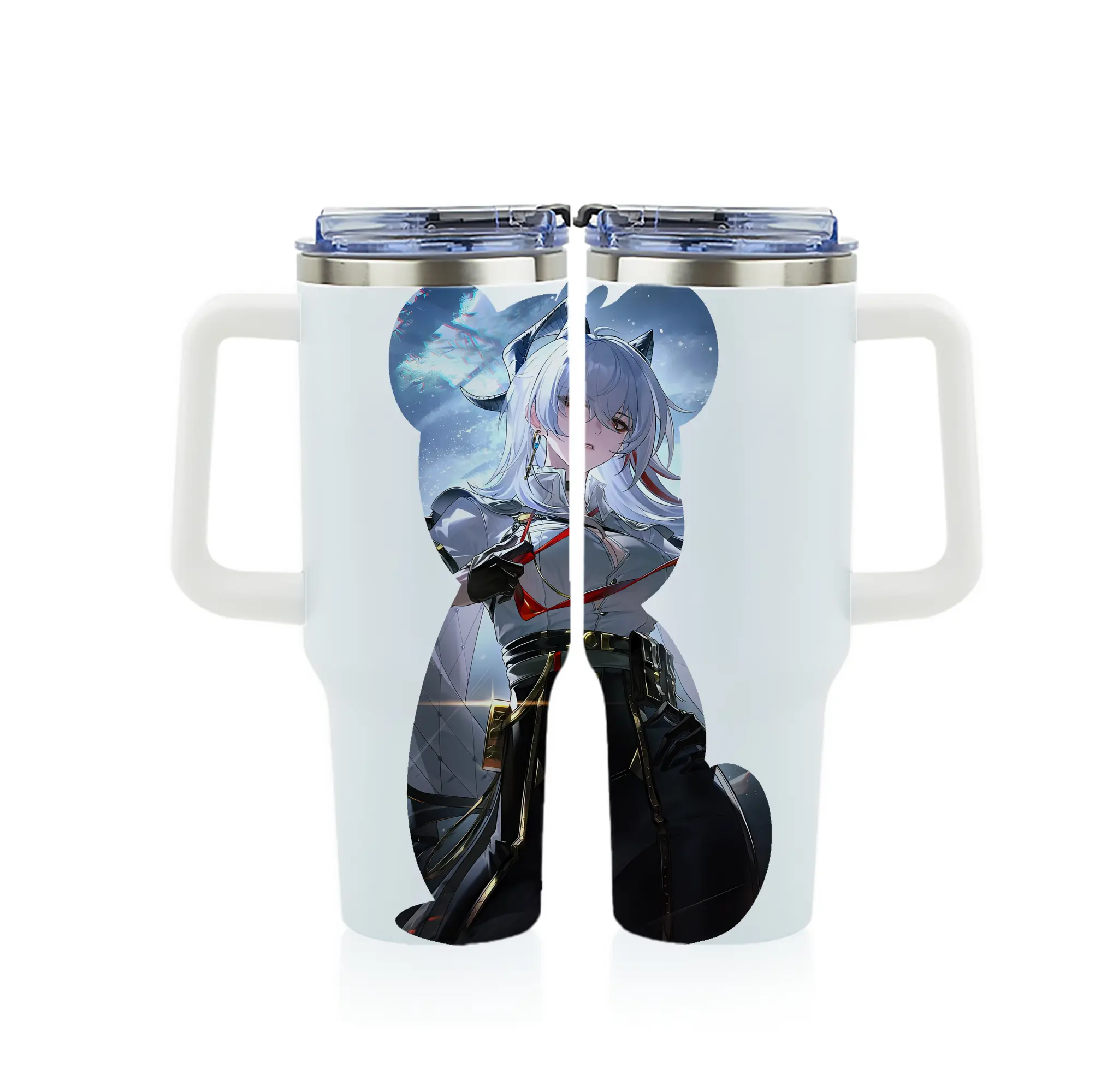 鳴潮 グッズ ザンニー - 1200mL フルプリント車用タンブラー ・ 304ステンレス 内側 ・ 201ステンレス 外側 ・ 保温 保冷 ・ 通勤 ドライブ アウトドア用