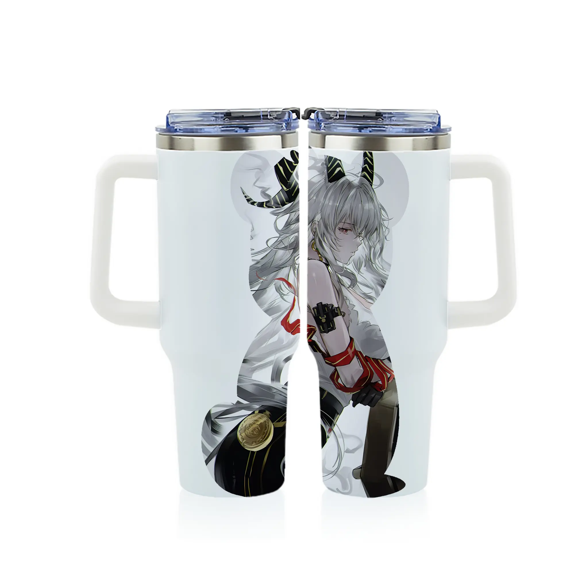 鳴潮 グッズ ザンニー - 1200mL フルプリント車用タンブラー ・ 304ステンレス 内側 ・ 201ステンレス 外側 ・ 保温 保冷 ・ 通勤 ドライブ アウトドア用