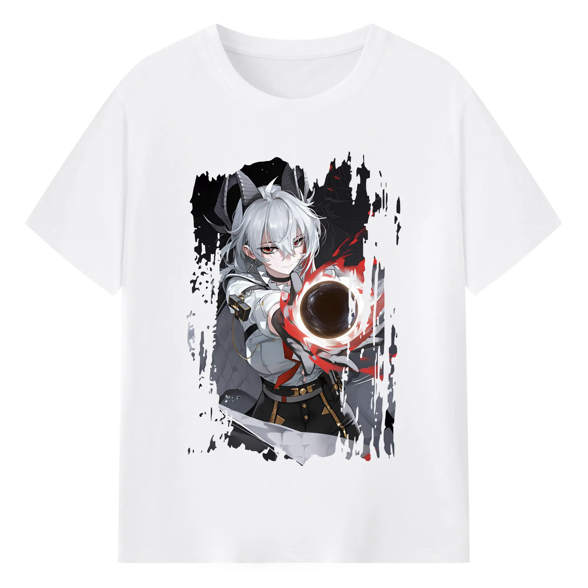 鳴潮 グッズ ザンニー - 綿100％ 半袖Tシャツ ・ フロントプリント ・ 快適 通気性 ・ 日常使い 散歩 スポーツ用