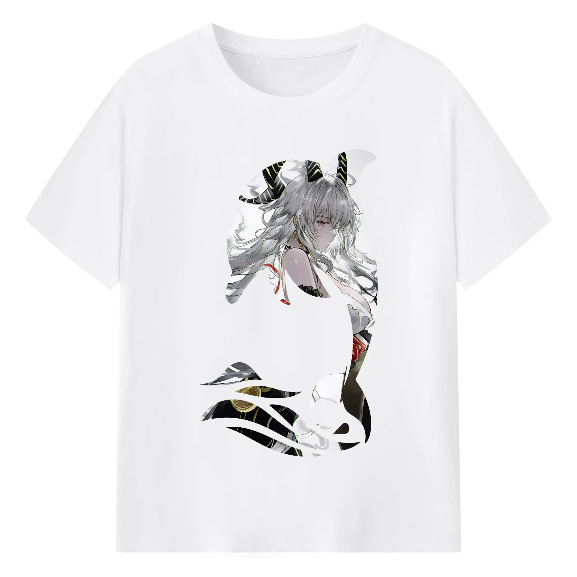 鳴潮 グッズ ザンニー - 綿100％ 半袖Tシャツ ・ フロントプリント ・ 快適 通気性 ・ 日常使い 散歩 スポーツ用