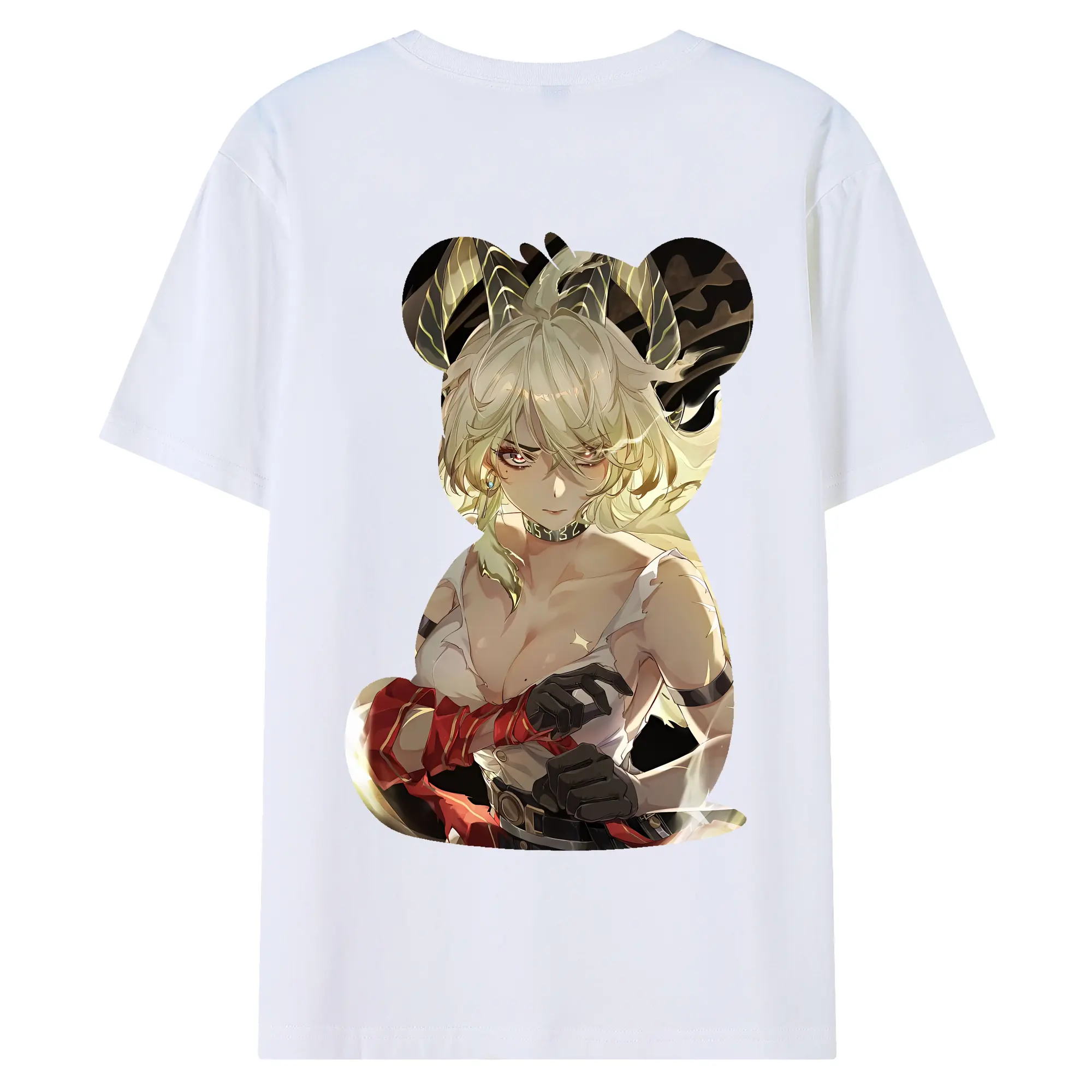 鳴潮 グッズ ザンニー - 綿100％ 半袖Tシャツ ・ バックプリント ・ 快適 通気性 ・ 日常使い 散歩 スポーツ用