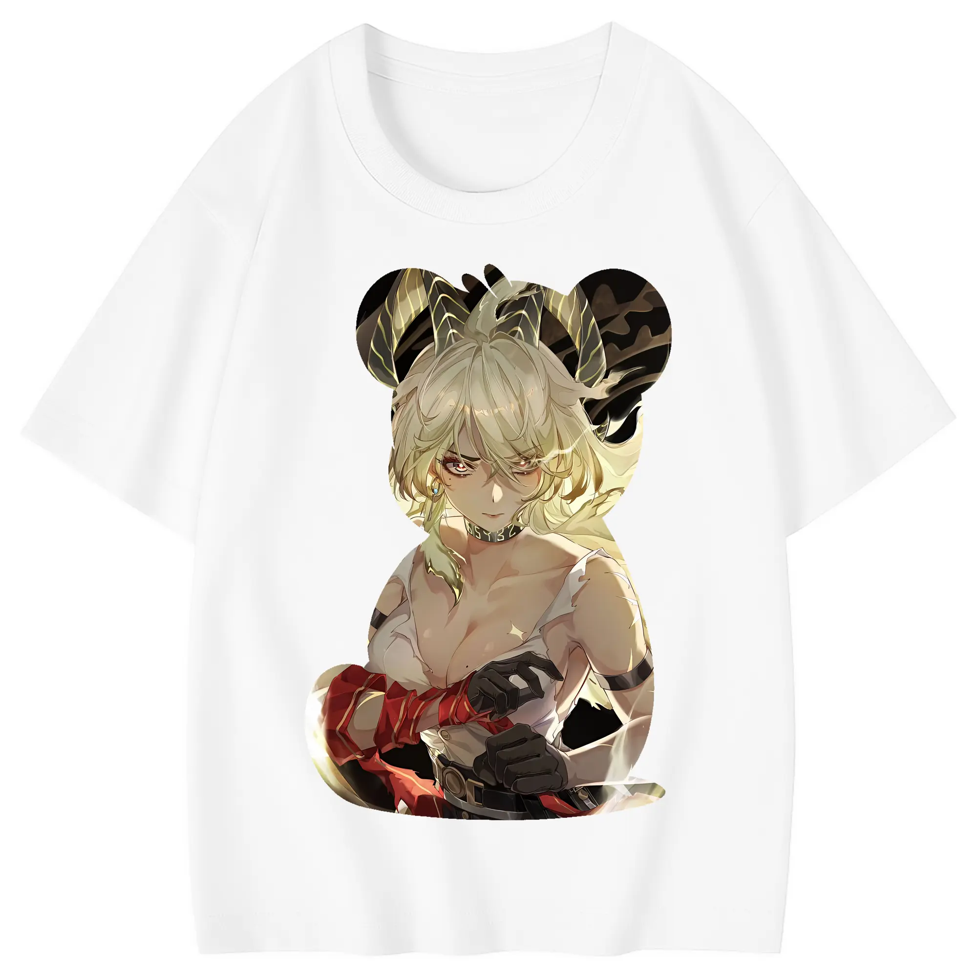 鳴潮 グッズ ザンニー - 綿100％ キッズTシャツ ・ フロントプリント ・ 快適 通気性 ・ スポーツ カジュアル 散歩用