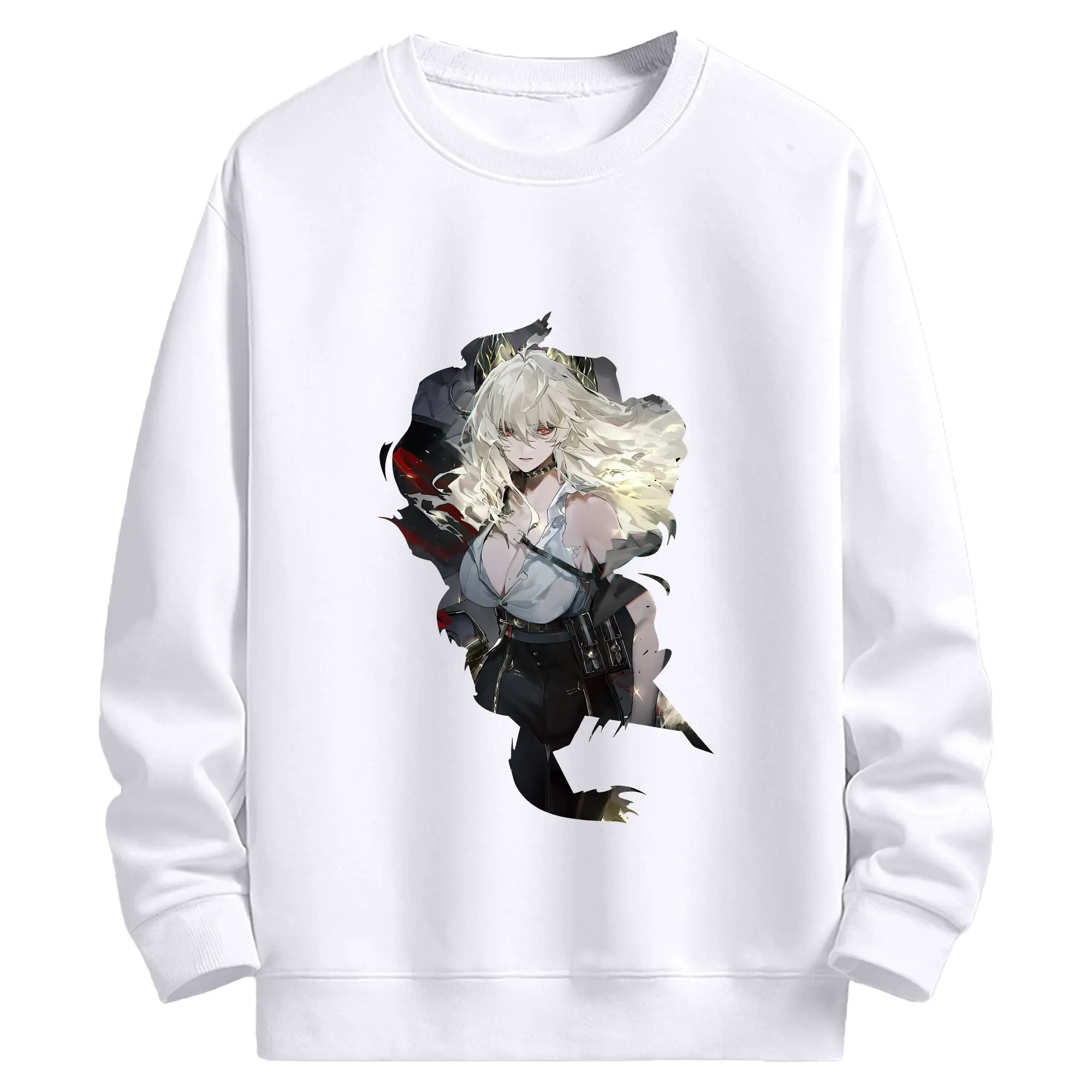 鳴潮 グッズ ザンニー - 高品質 クルーネック スウェット ・ コットン59％ ポリエステル41％ ・ ユニセックス 長袖 トレーナー ・ カジュアル デイリー スポーツ 散歩用